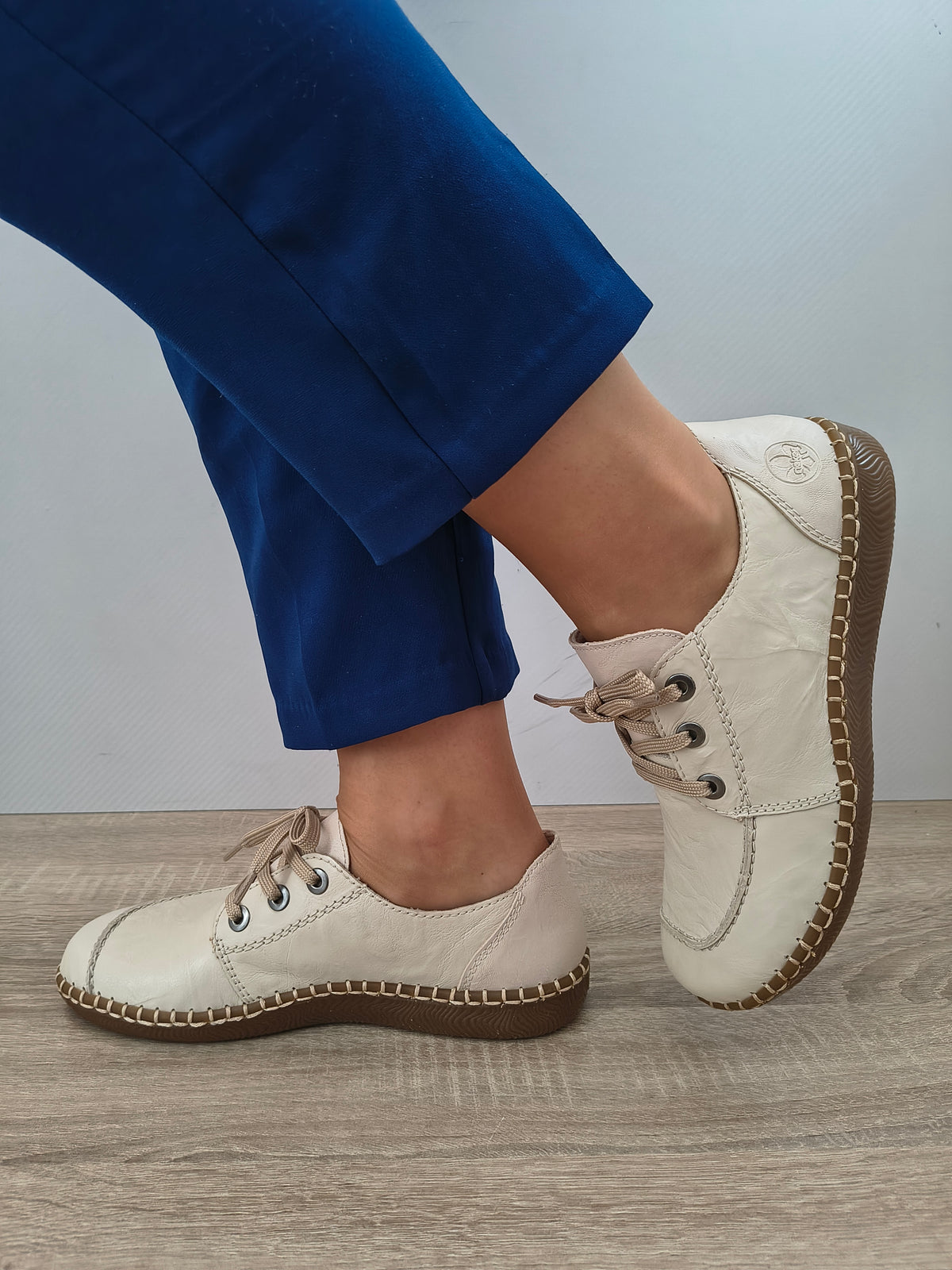 PANTOFI CASUAL DAMA RIEKER N2402-60 BEJ - imagine 2