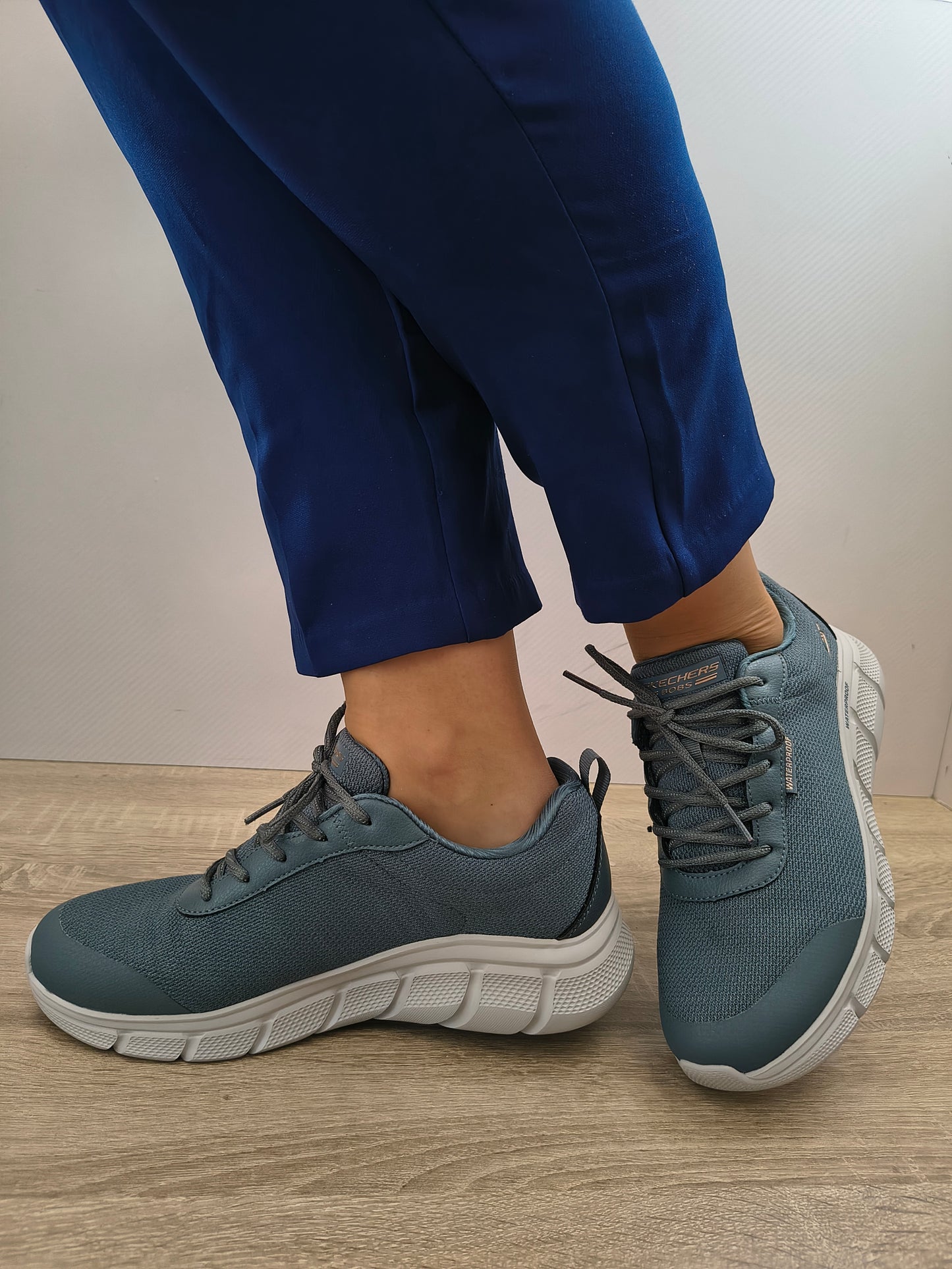 PANTOFI SPORT DAMA SKECHERS 117351 SLT ALBASTRU ARDEZIE