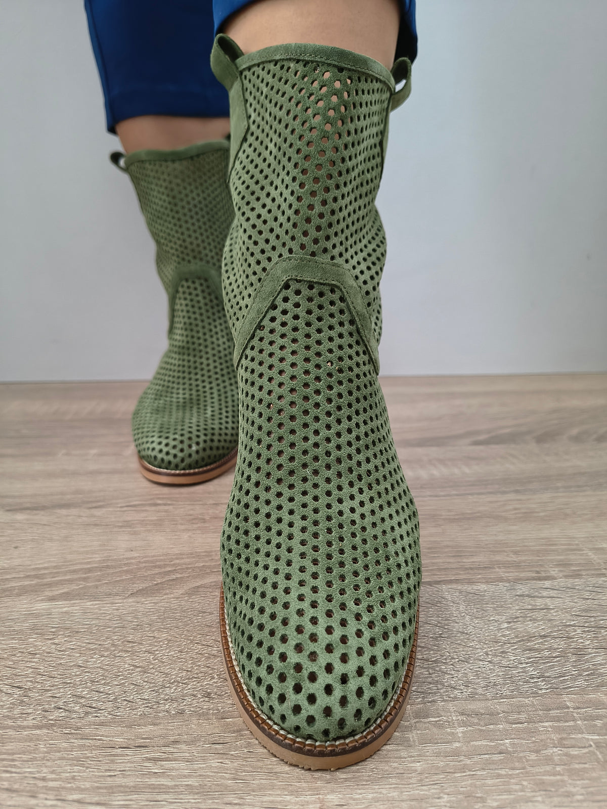 GHETE ELEGANTE DAMA DOGATI 095 3952-13 VERDE SUEDE 2410 - imagine 4