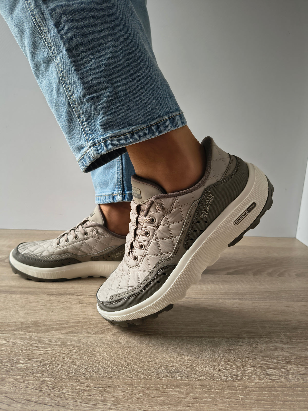 PANTOFI SPORT BARBATI SKECHERS 237664 TPE TAUPE - imagine 4