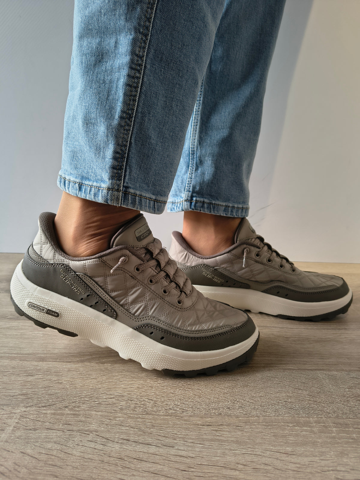 PANTOFI SPORT BARBATI SKECHERS 237664 TPE TAUPE - imagine 2