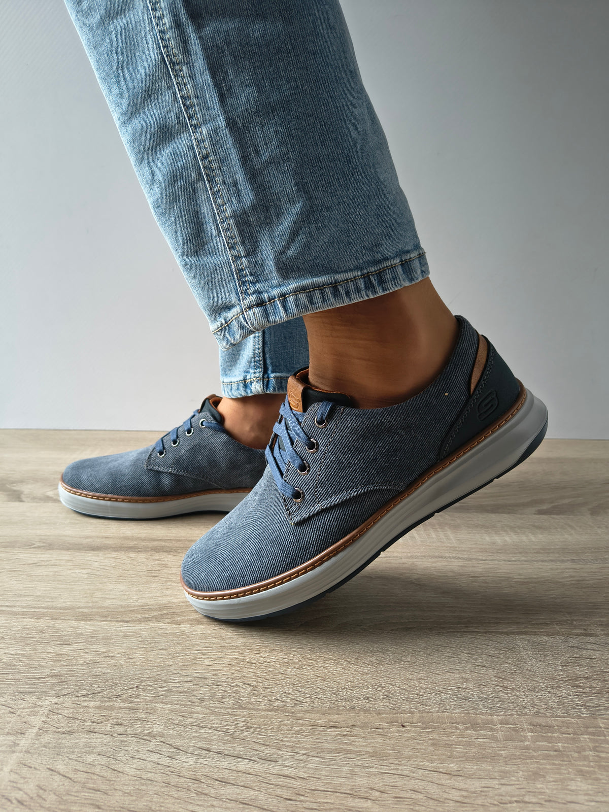 PANTOFI CASUAL BĂRBAȚI SKECHERS 65981 NVY NAVY - imagine 5