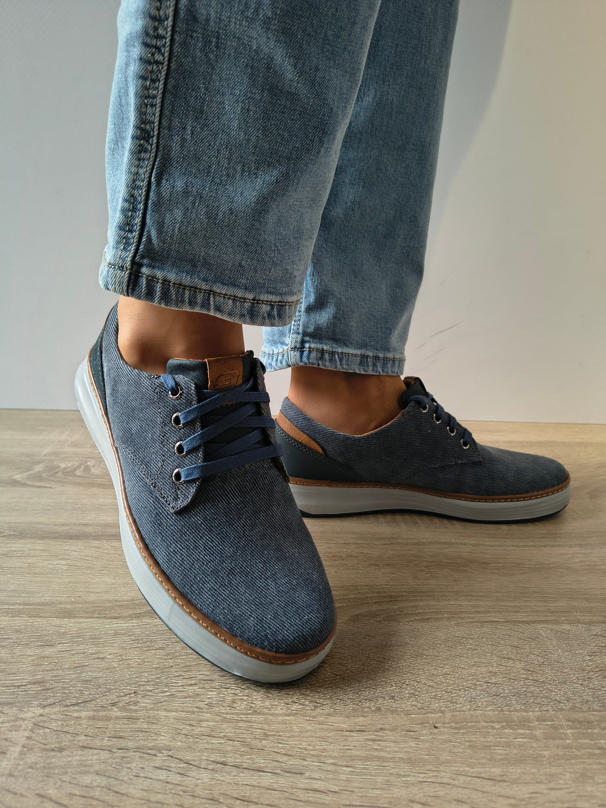PANTOFI CASUAL BĂRBAȚI SKECHERS 65981 NVY NAVY - imagine 4