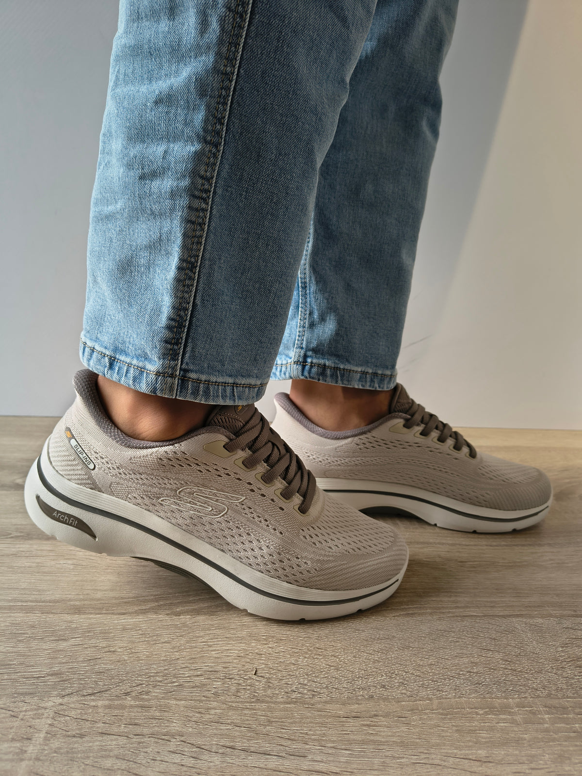 PANTOFI SPORT BARBATI SKECHERS 216812 TAN BEJ - imagine 2