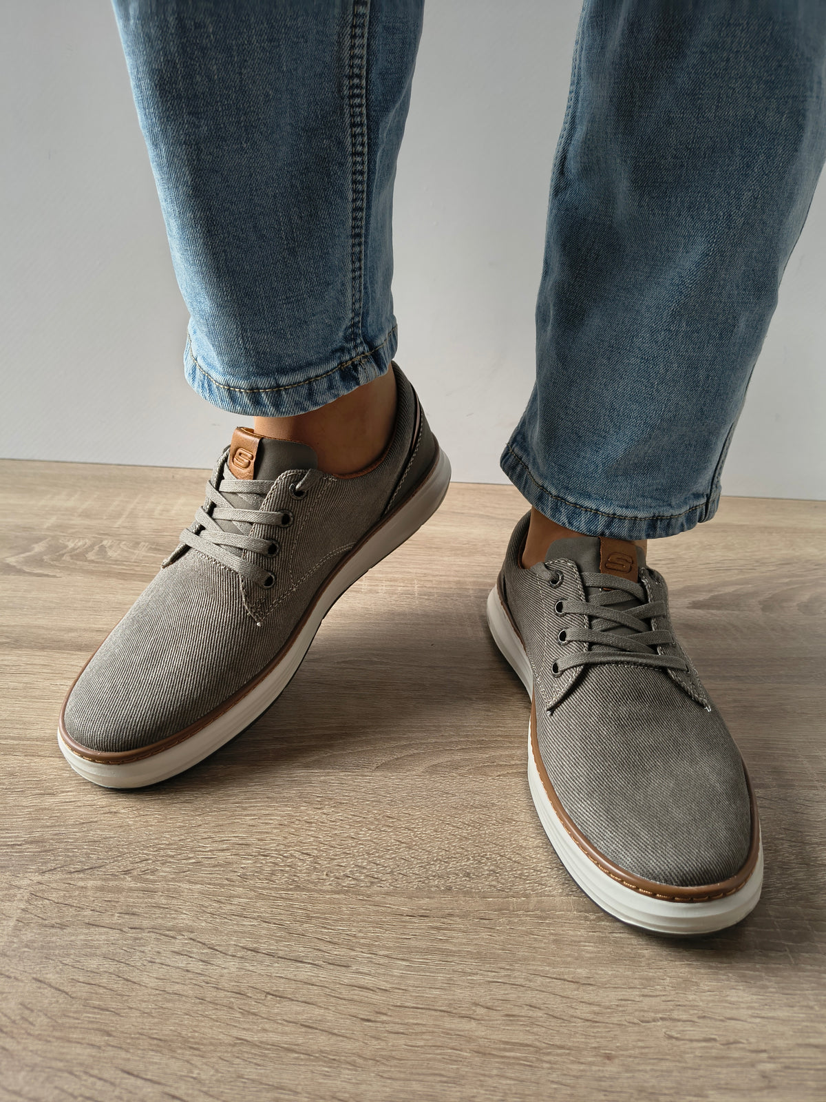 PANTOFI CASUAL BĂRBAȚI SKECHERS 65981 TPE BEJ - imagine 6