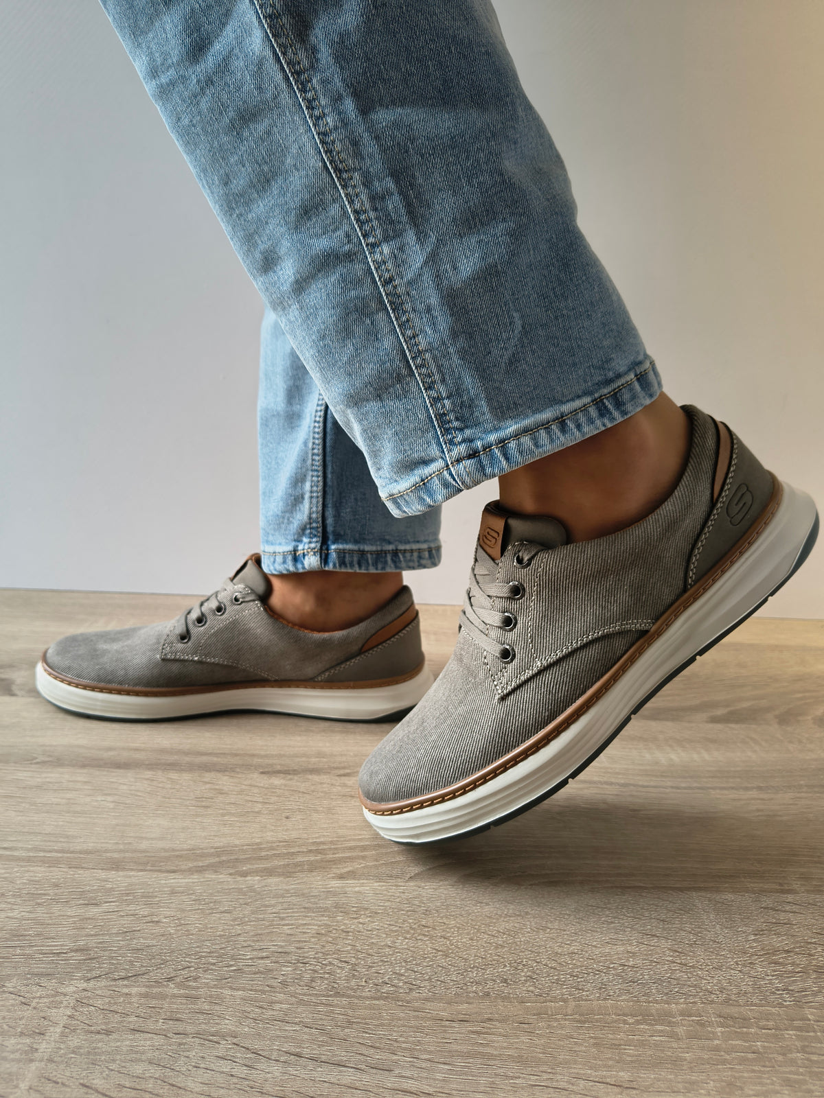 PANTOFI CASUAL BĂRBAȚI SKECHERS 65981 TPE BEJ - imagine 5