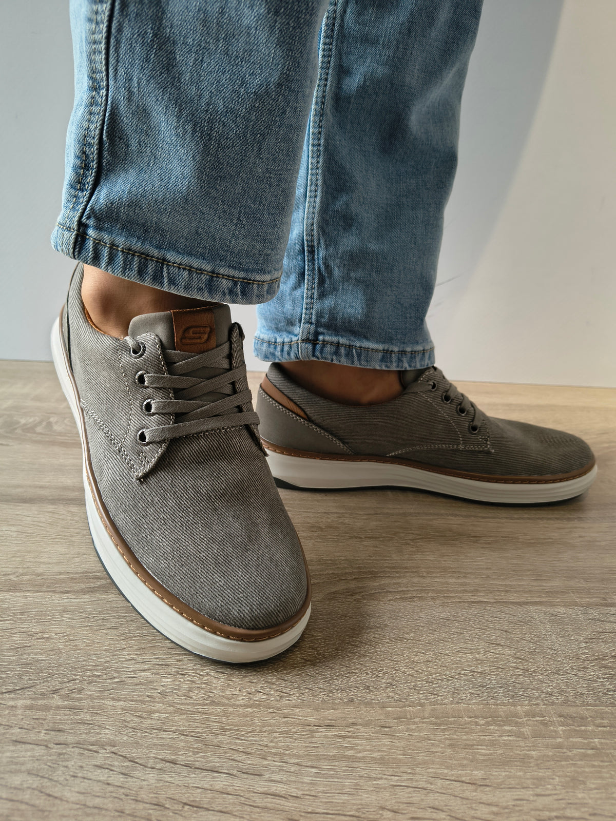 PANTOFI CASUAL BĂRBAȚI SKECHERS 65981 TPE BEJ - imagine 4