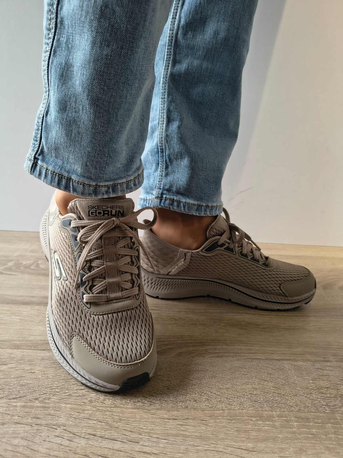 PANTOFI SPORT BARBATI SKECHERS 220863 NAT BEJ NATURAL - imagine 3
