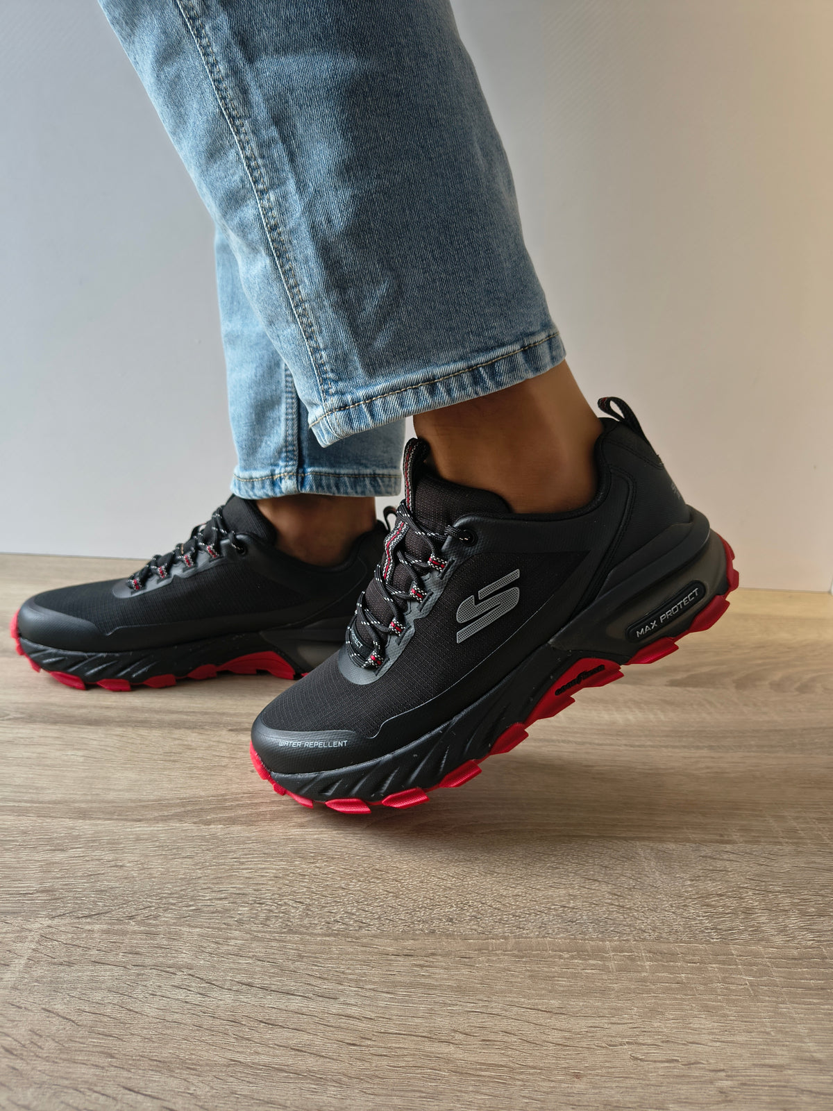 PANTOFI SPORT BARBATI SKECHERS 237669 BKRD NEGRU + ROSU - imagine 4