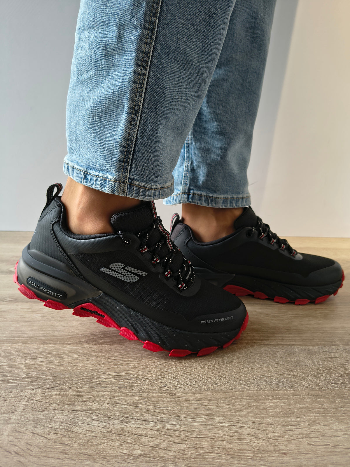 PANTOFI SPORT BARBATI SKECHERS 237669 BKRD NEGRU + ROSU - imagine 2
