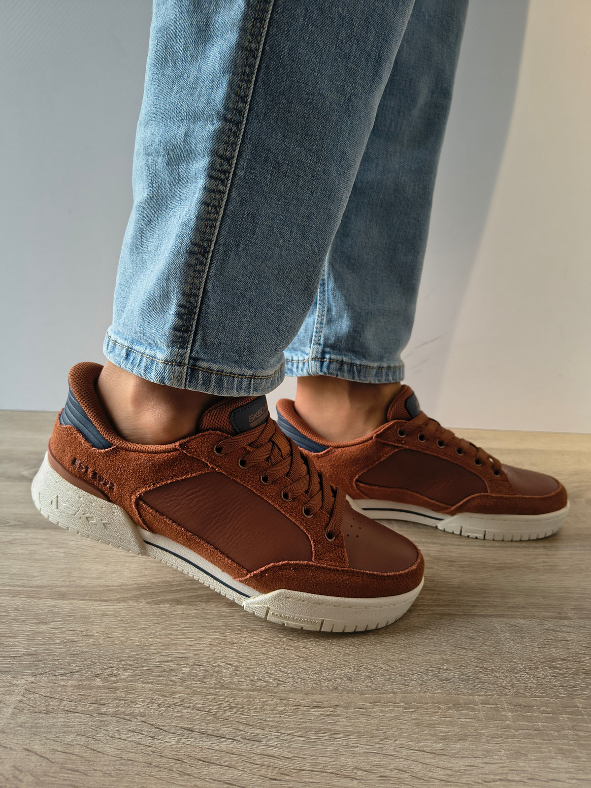 PANTOFI CASUAL BARBATI SKECHERS 254204 BRNT MARO - imagine 2