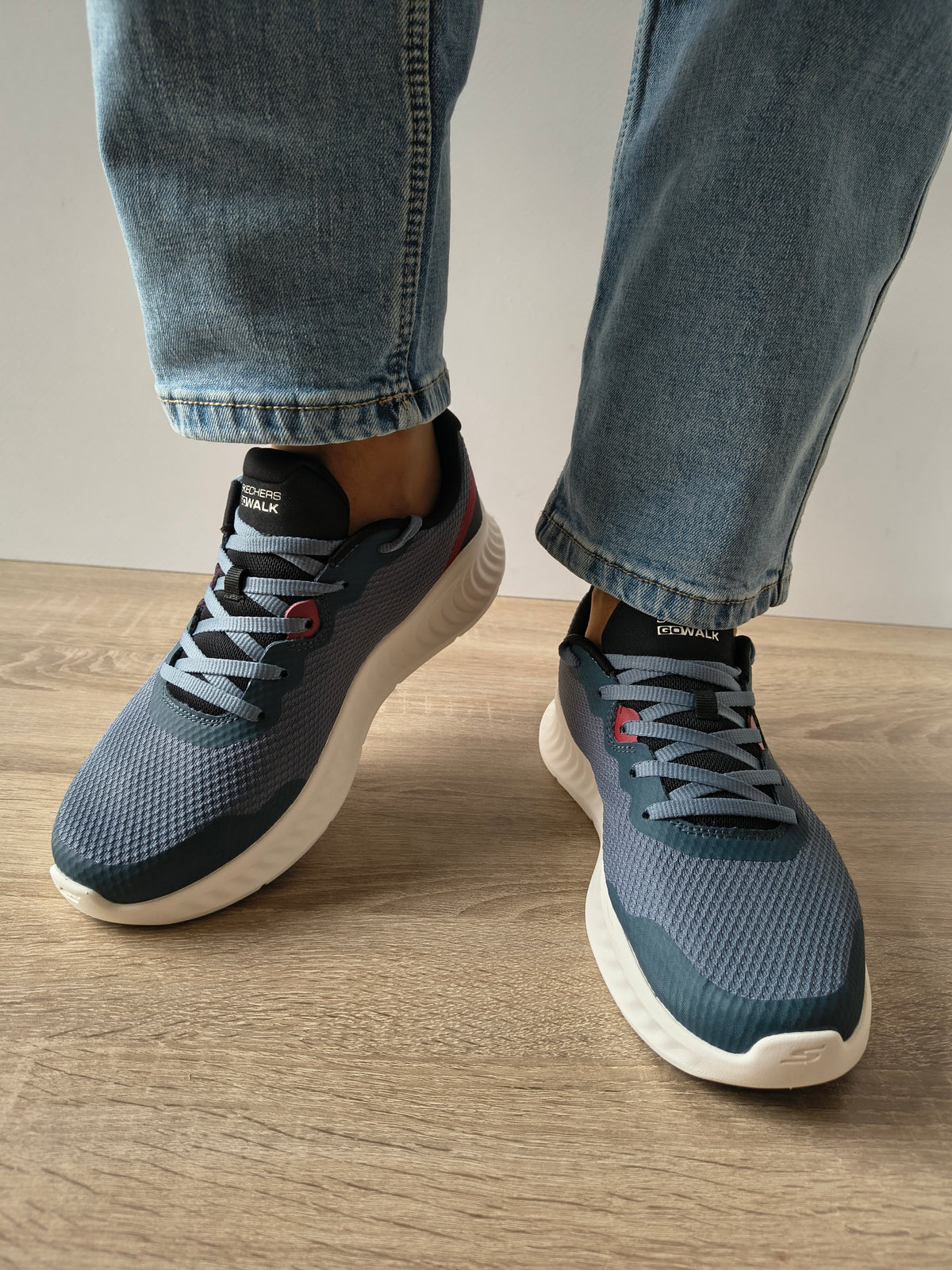PANTOFI SPORT BARBATI SKECHERS 216373 SLT ALBASTRU ARDEZIE - imagine 5