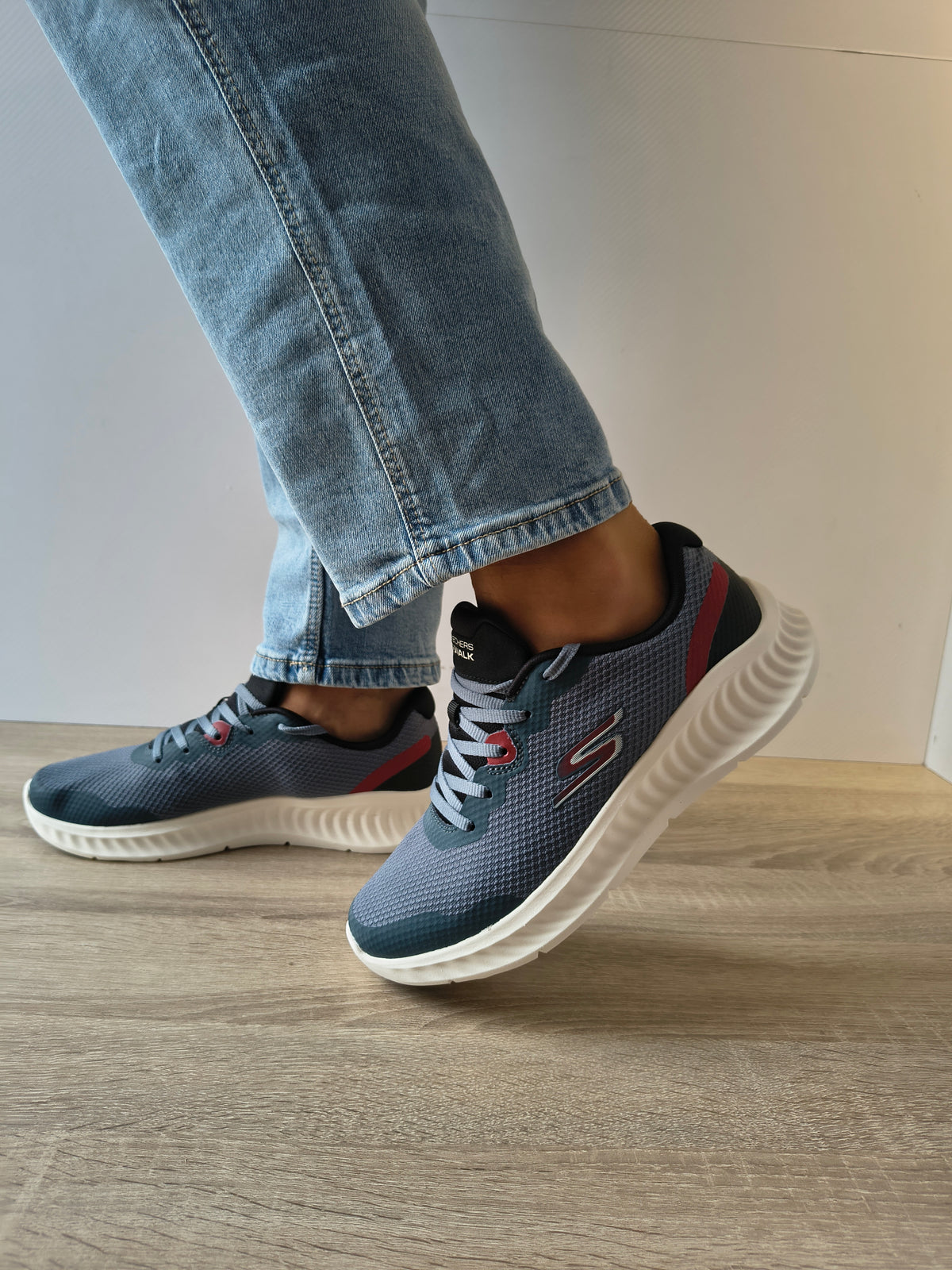 PANTOFI SPORT BARBATI SKECHERS 216373 SLT ALBASTRU ARDEZIE - imagine 4