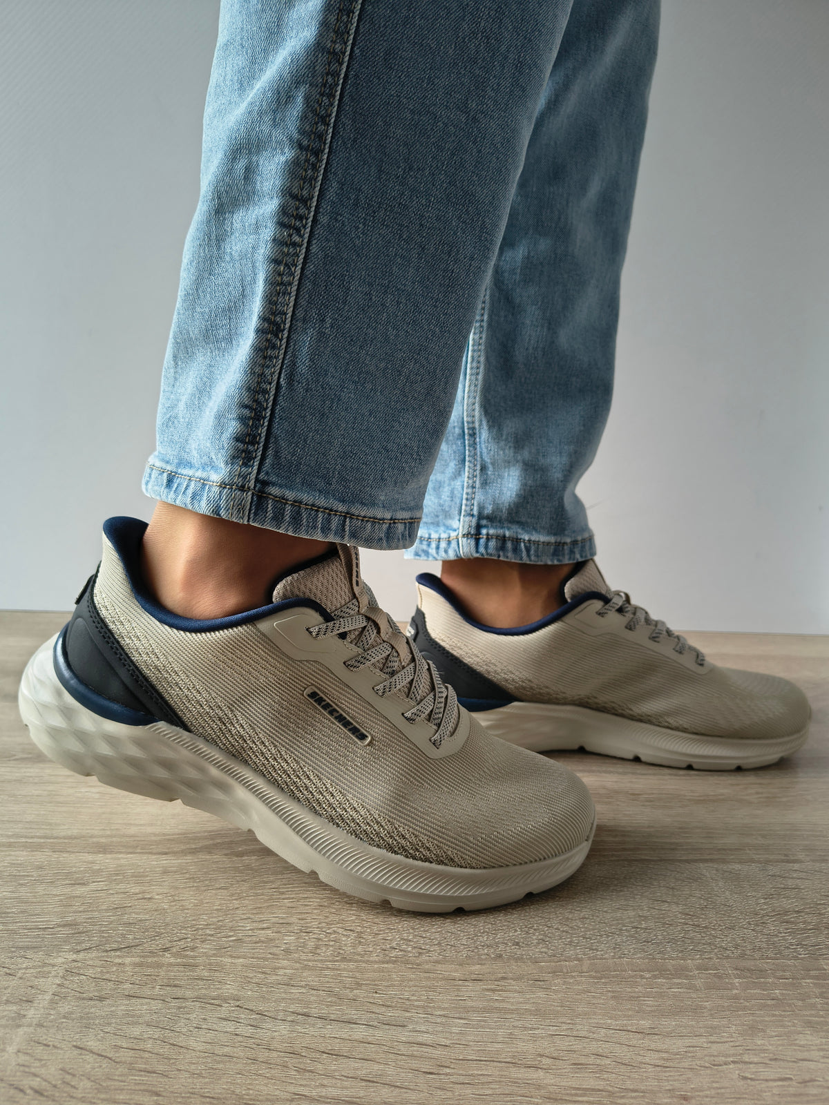 PANTOFI SPORT BARBATI SKECHERS 211369 TPE TAUPE - imagine 2