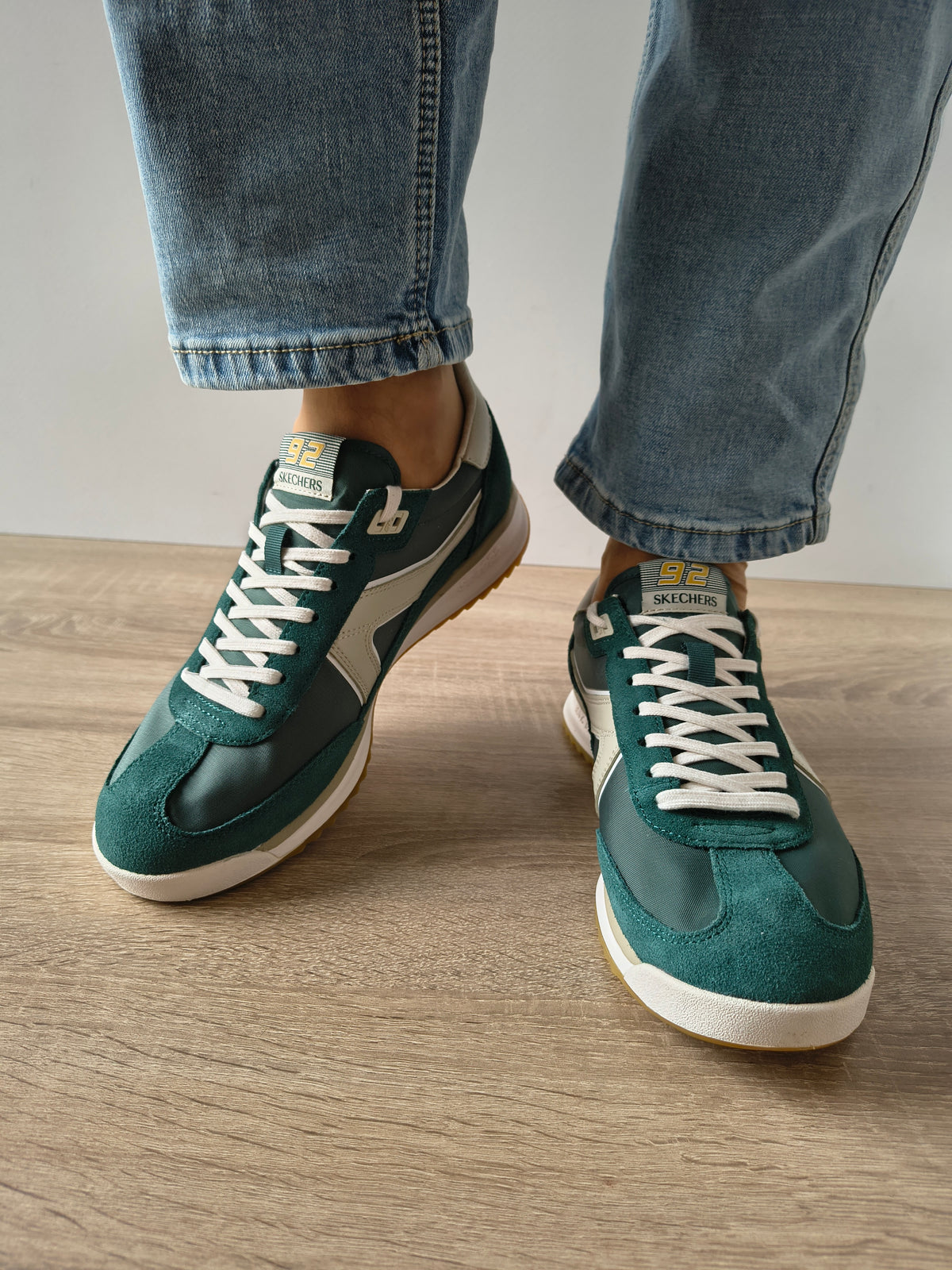 PANTOFI SPORT BARBATI SKECHERS 254220 GRW VERDE/ALB - imagine 5
