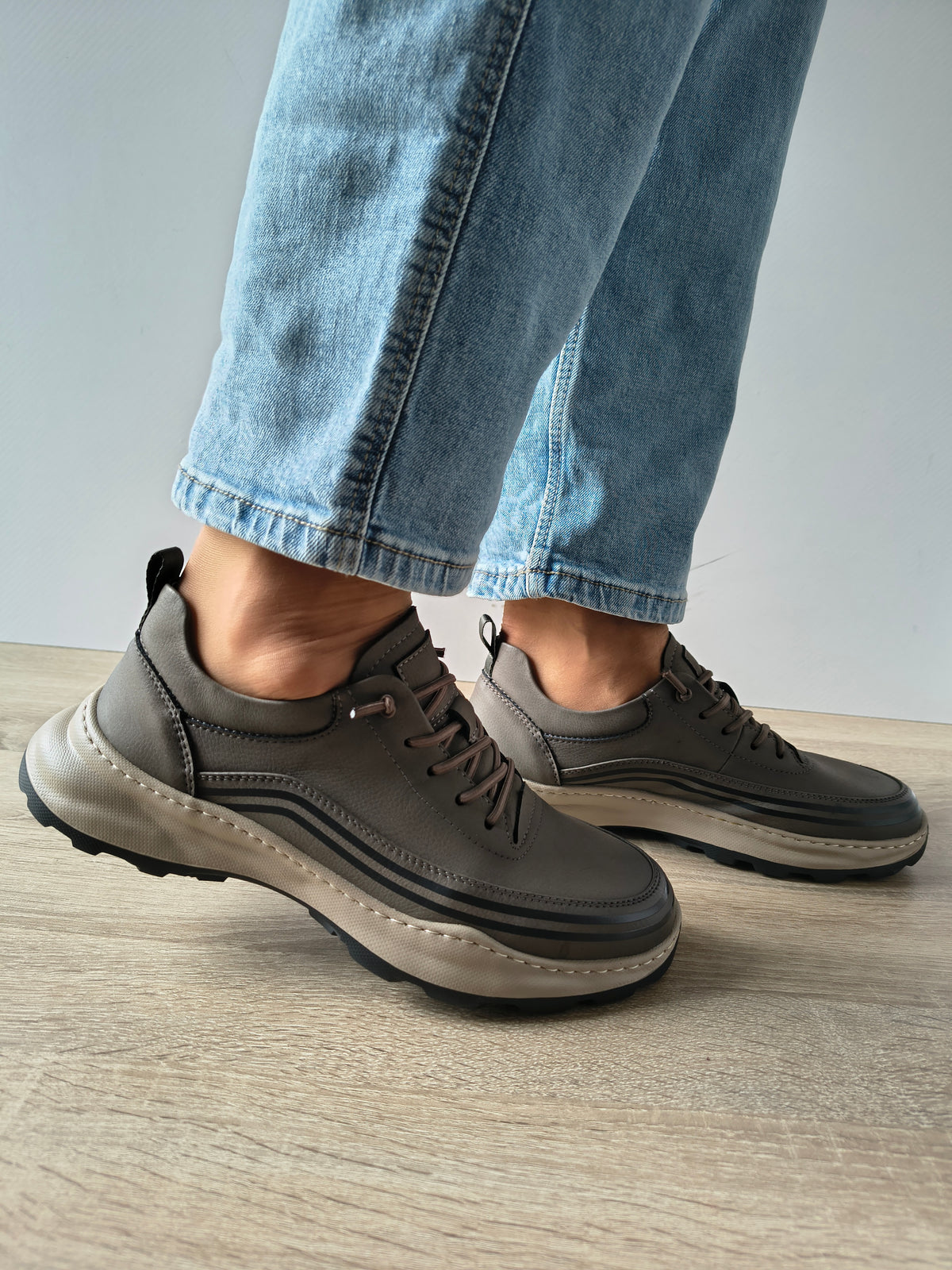 PANTOFI CASUAL BARBATI MELS A93280 GREY - imagine 2