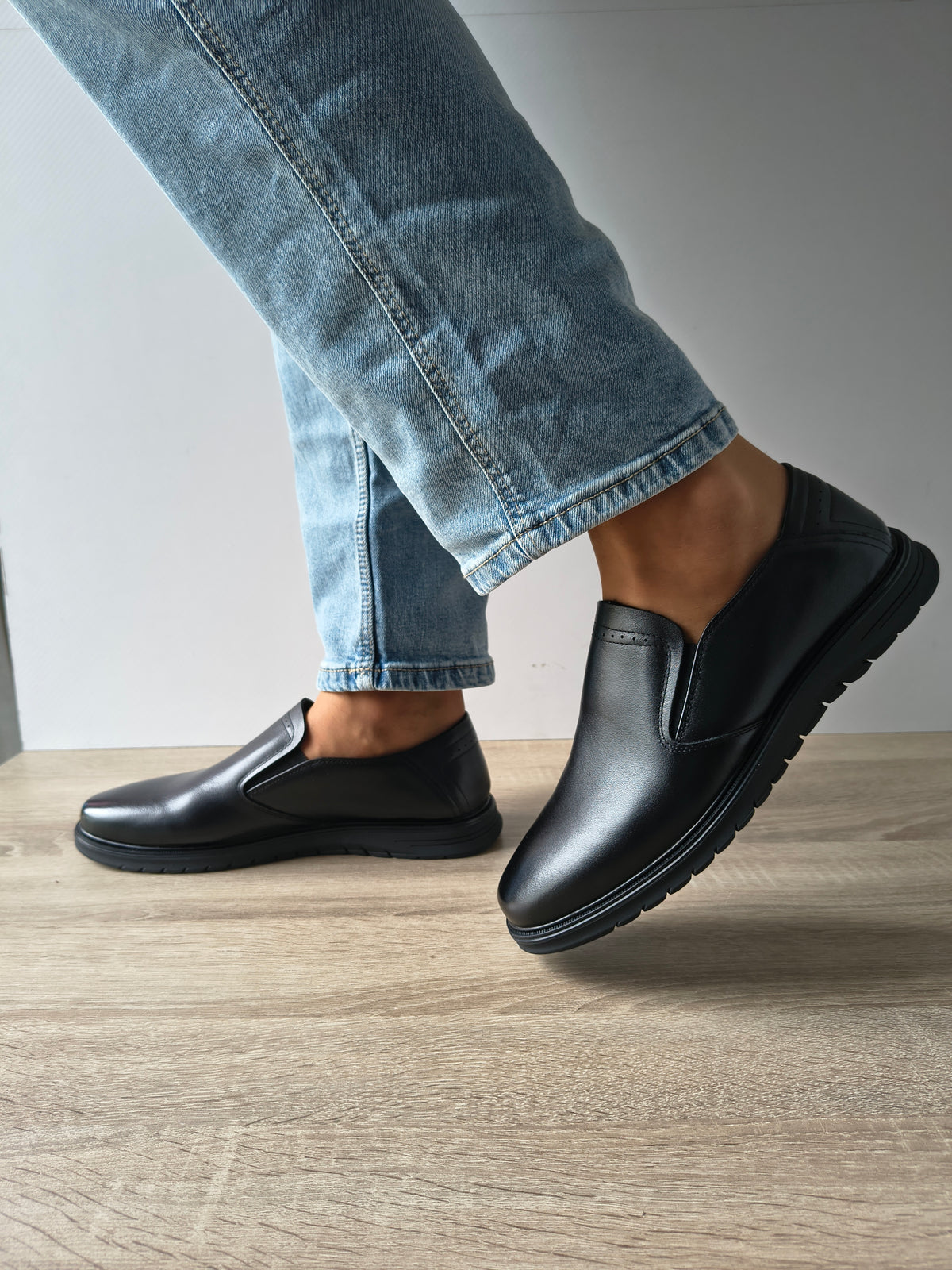 PANTOFI CASUAL BARBATI MELS W27005 NEGRU - imagine 4