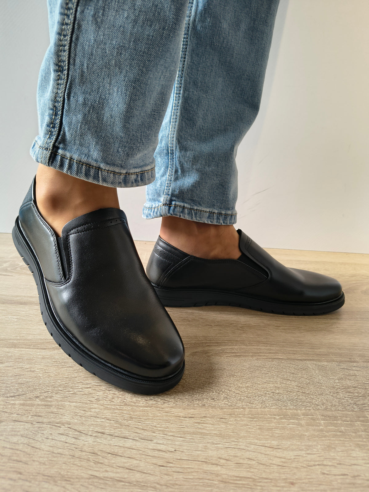 PANTOFI CASUAL BARBATI MELS W27005 NEGRU - imagine 3