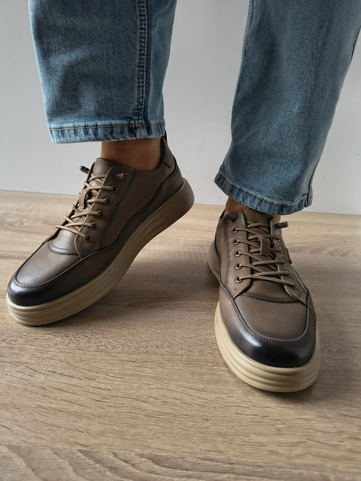 PANTOFI CASUAL BARBATI MELS W27017 KHAKI - imagine 5