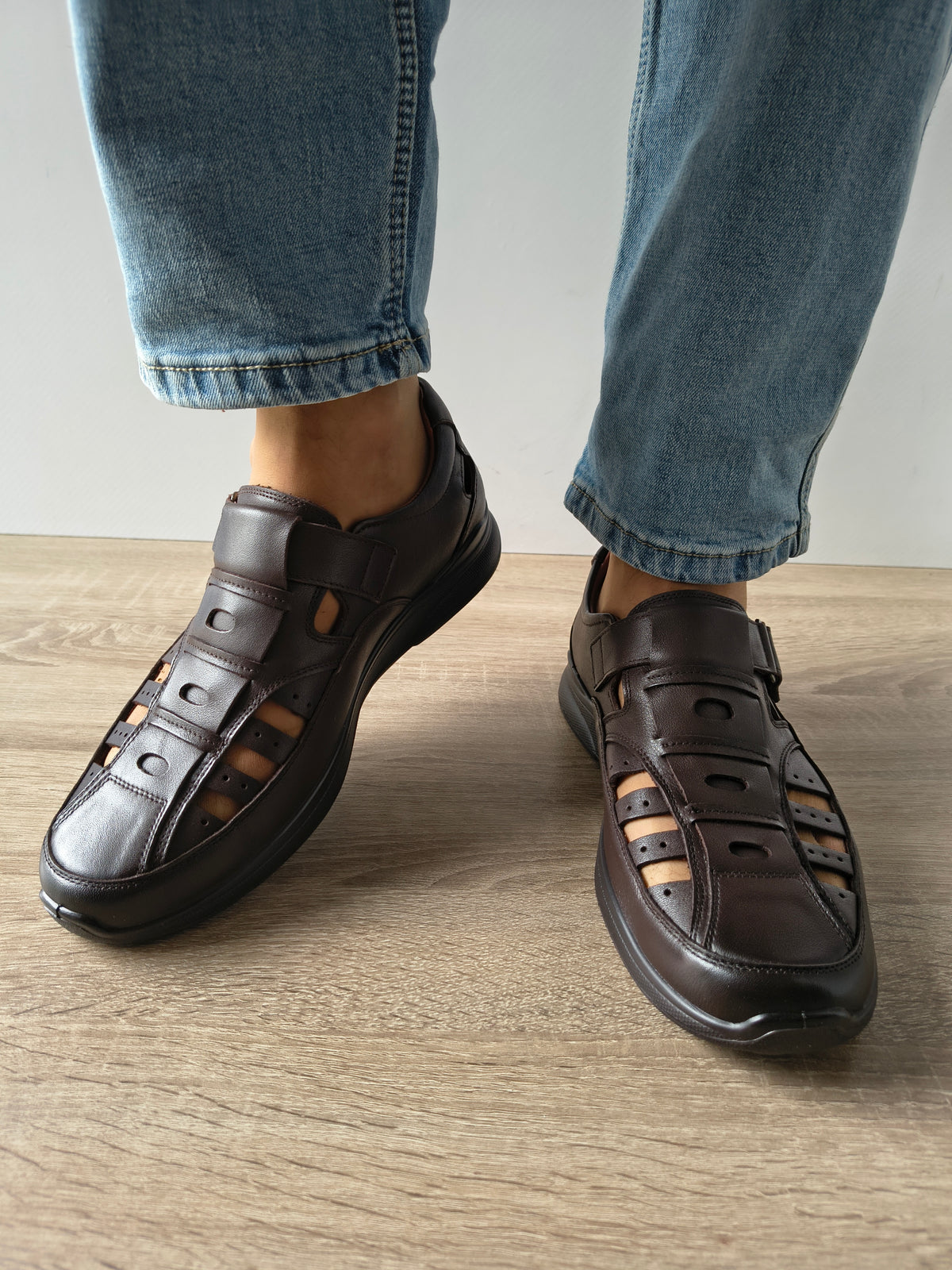 PANTOFI PERFORATI BARBATI MELS 232704 MARO INCHIS - imagine 5