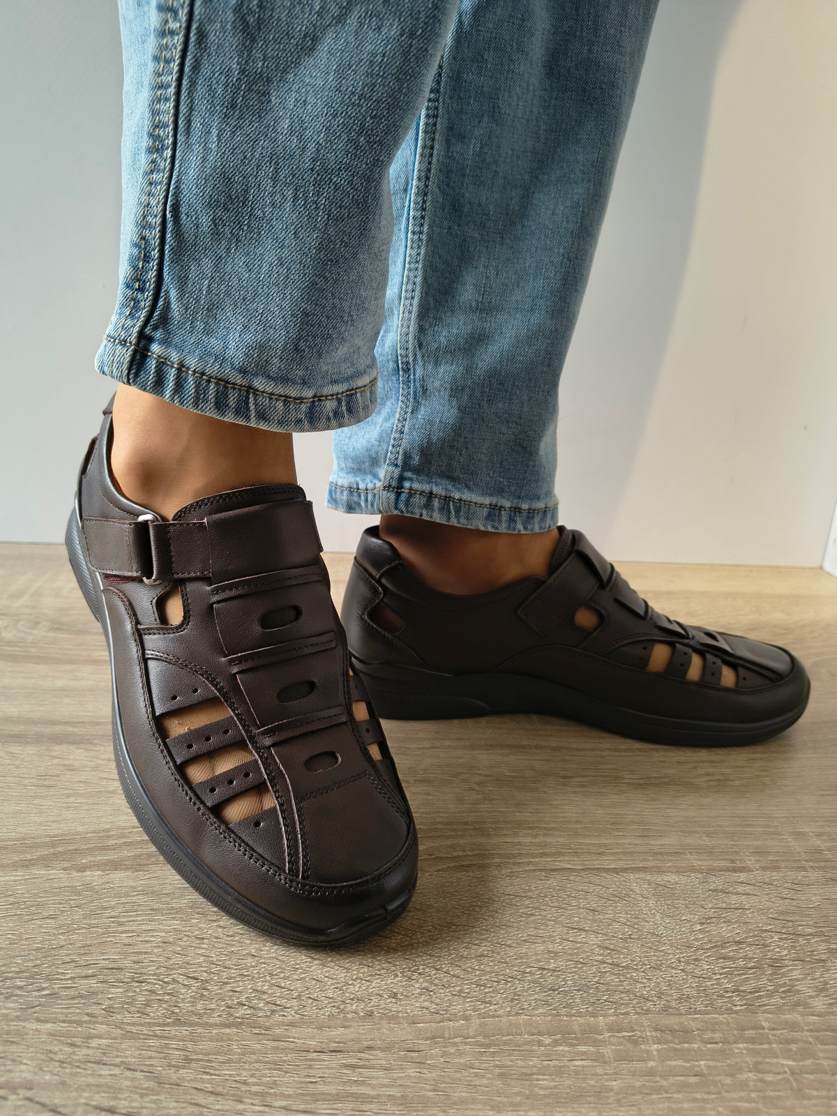 PANTOFI PERFORATI BARBATI MELS 232704 MARO INCHIS - imagine 3