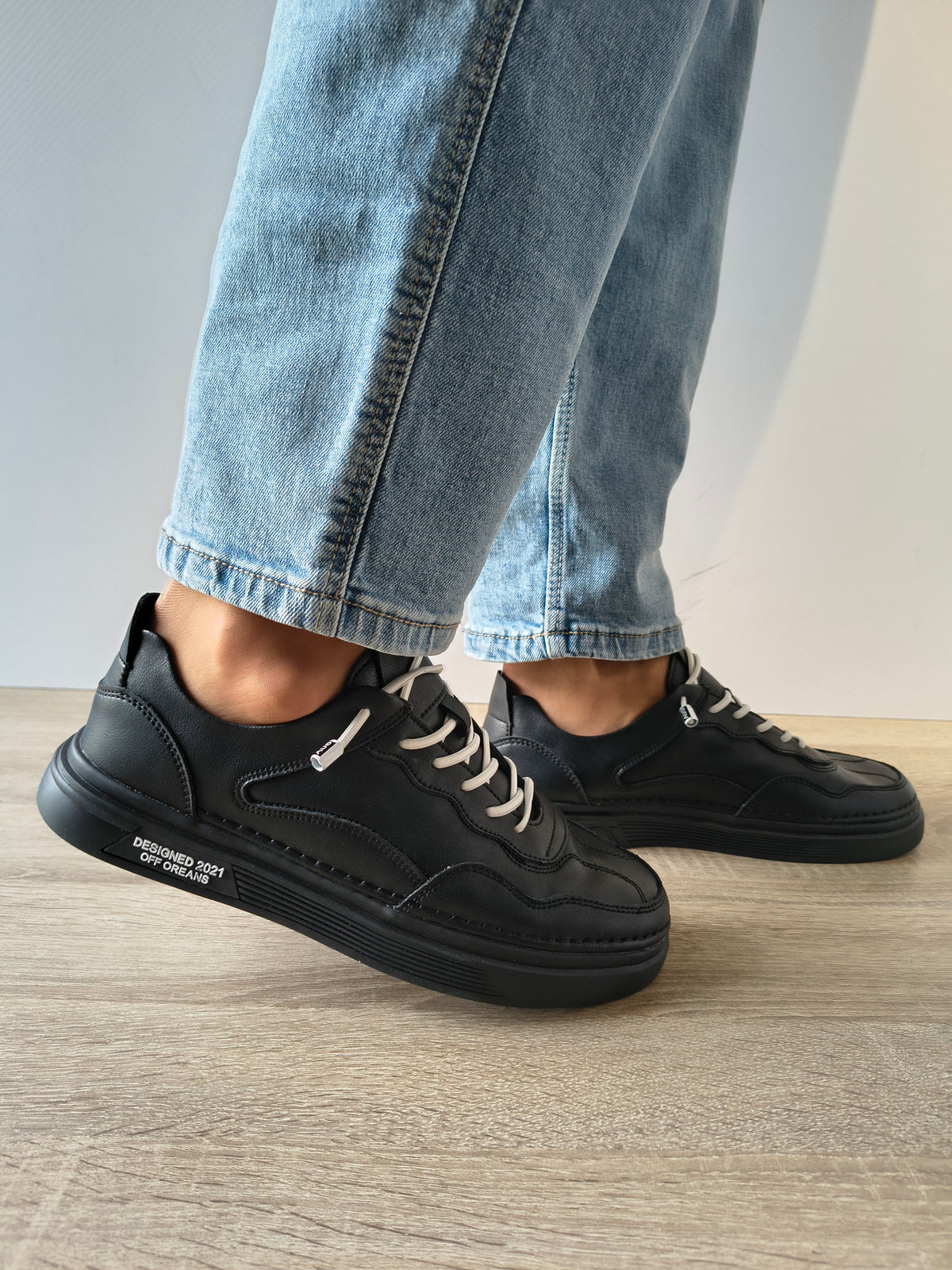 PANTOFI CASUAL BARBATI MELS 6023 NEGRU - imagine 2