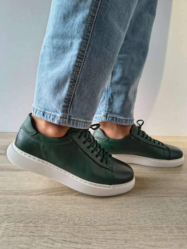 PANTOFI CASUAL BARBATI FRANCO GERARDO 12-188 VERDE - imagine 2