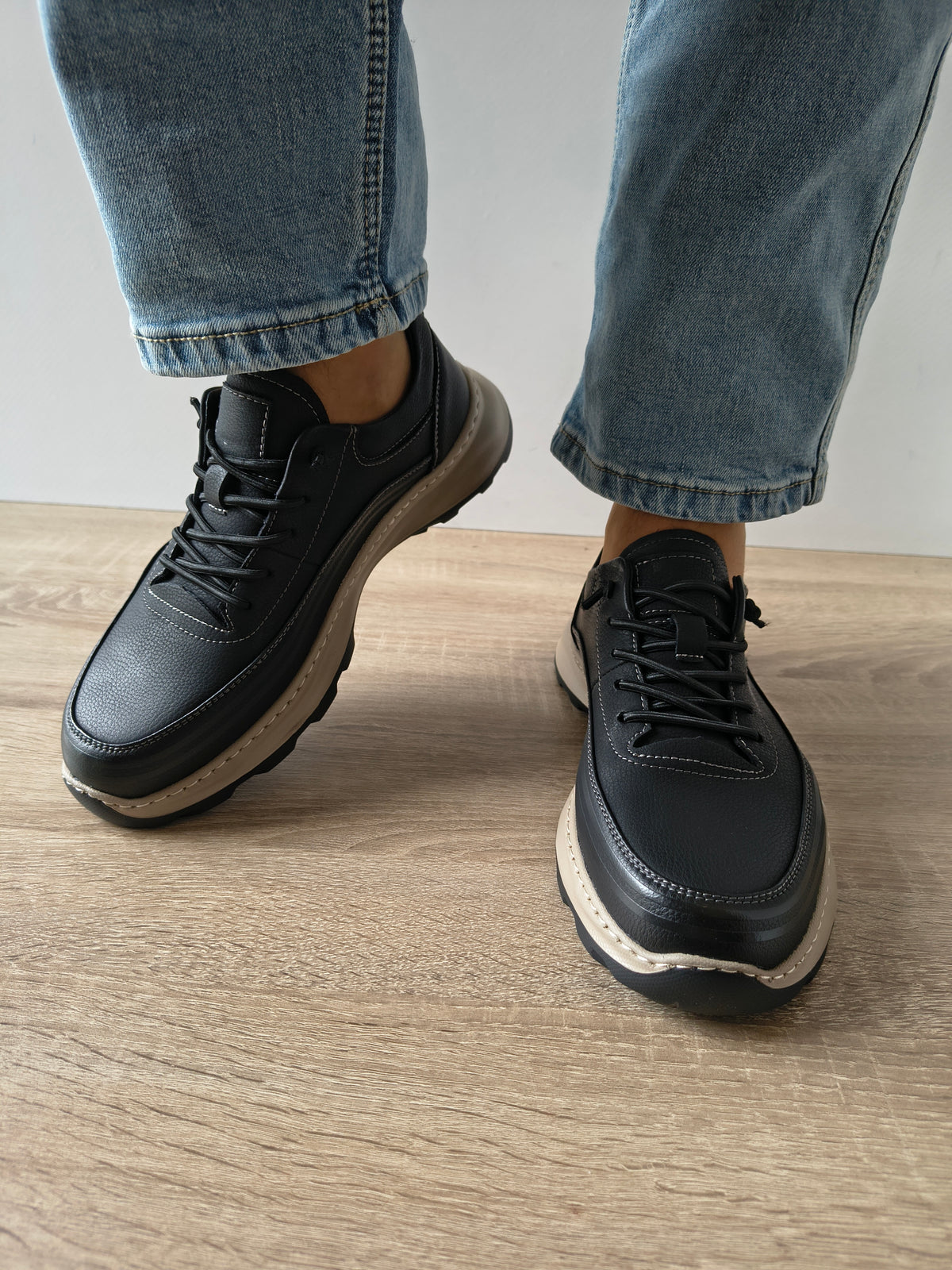 PANTOFI CASUAL BARBATI MELS A93280 NEGRU - imagine 5