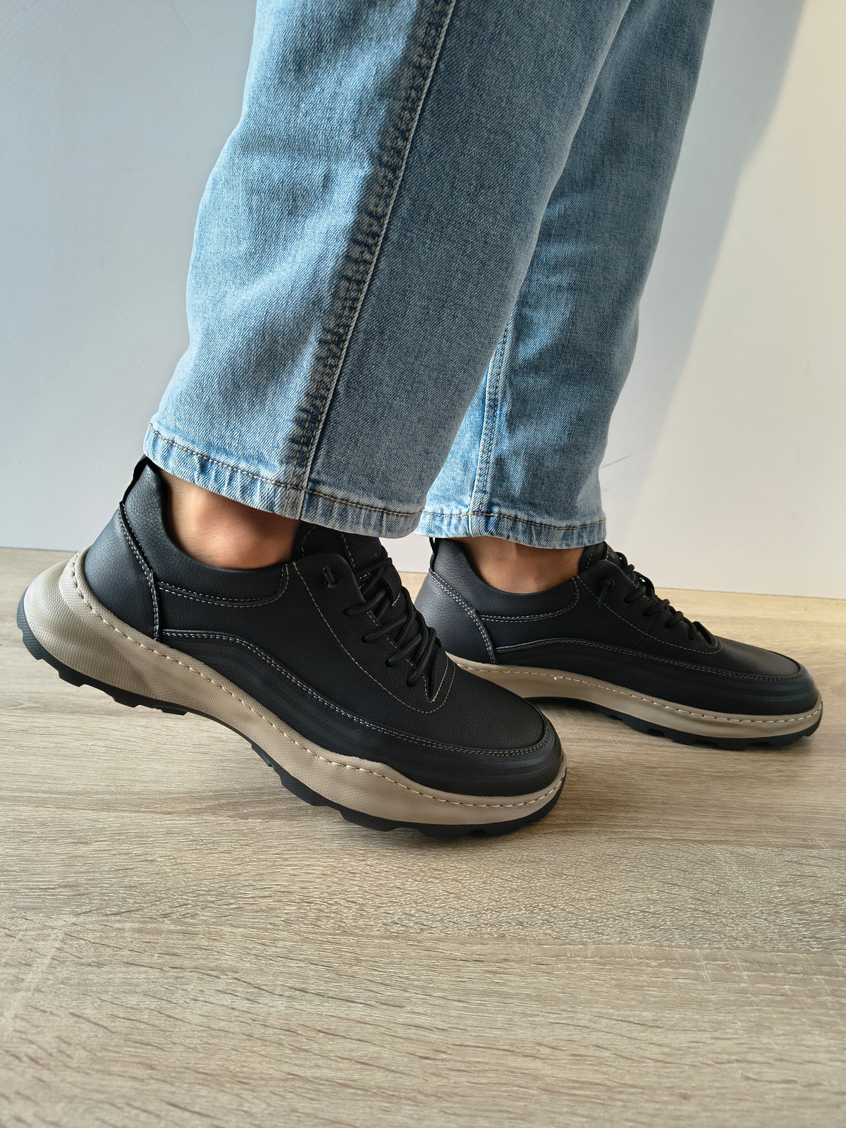 PANTOFI CASUAL BARBATI MELS A93280 NEGRU - imagine 2