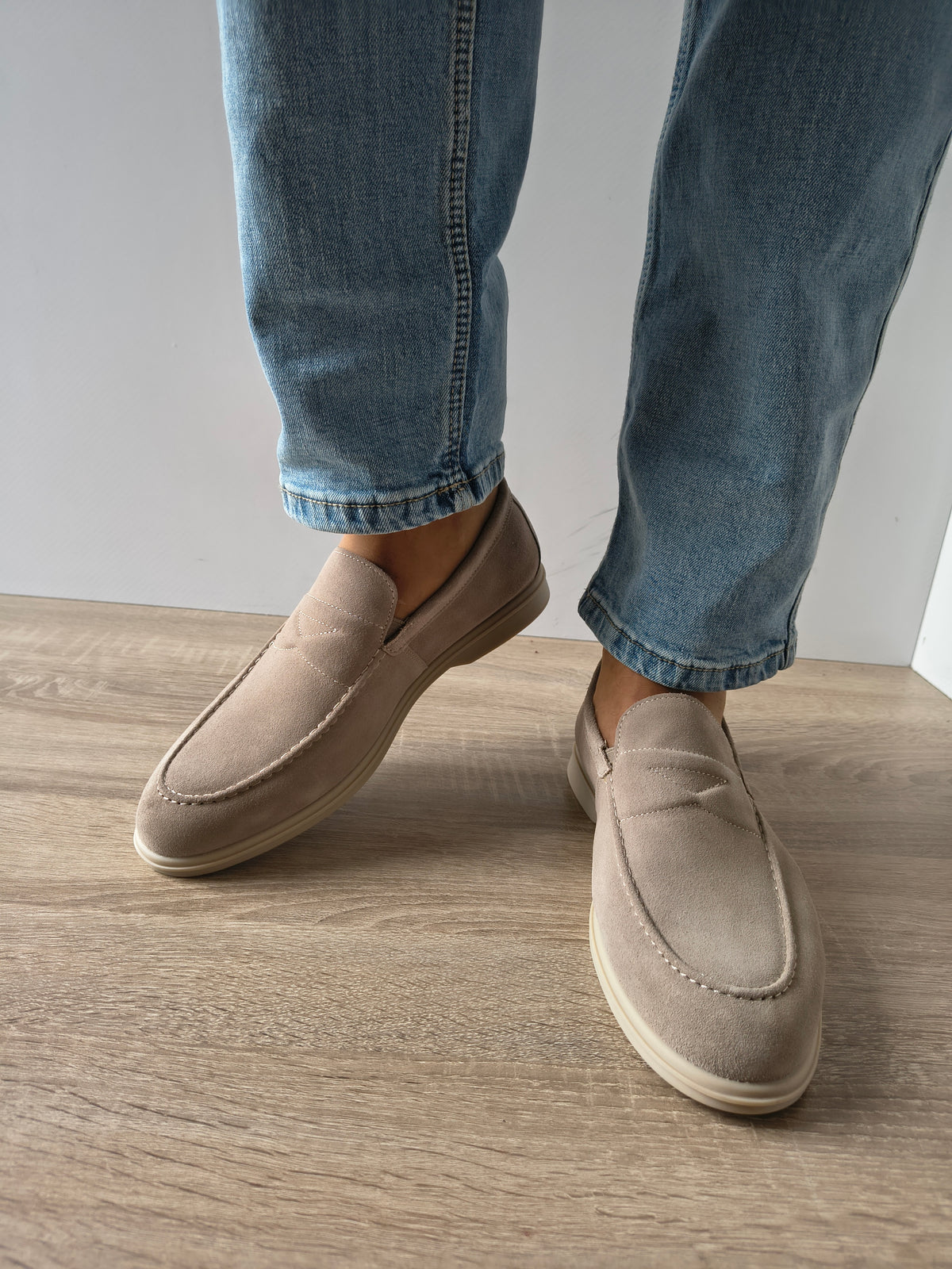 PANTOFI CASUAL BARBATI ELDEMAS 2-2090-307 BEJ VELUR - imagine 5