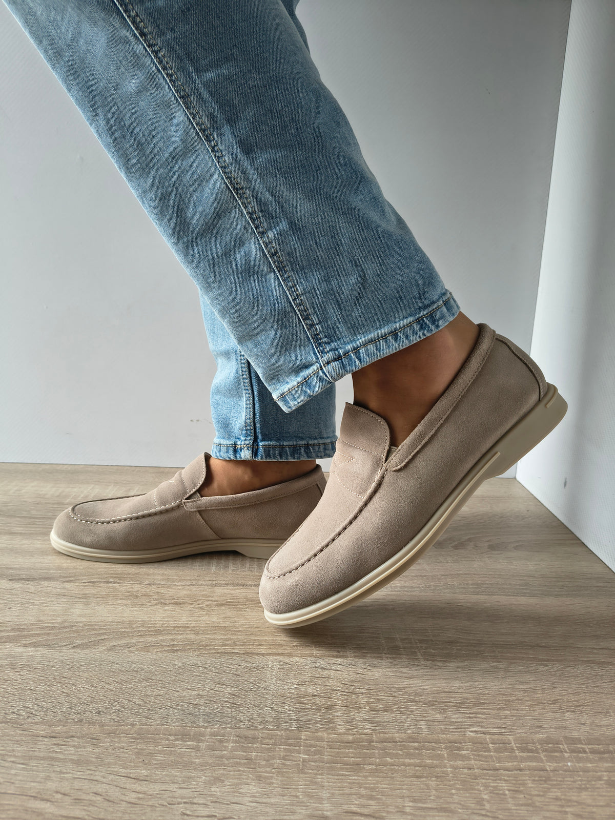PANTOFI CASUAL BARBATI ELDEMAS 2-2090-307 BEJ VELUR - imagine 4
