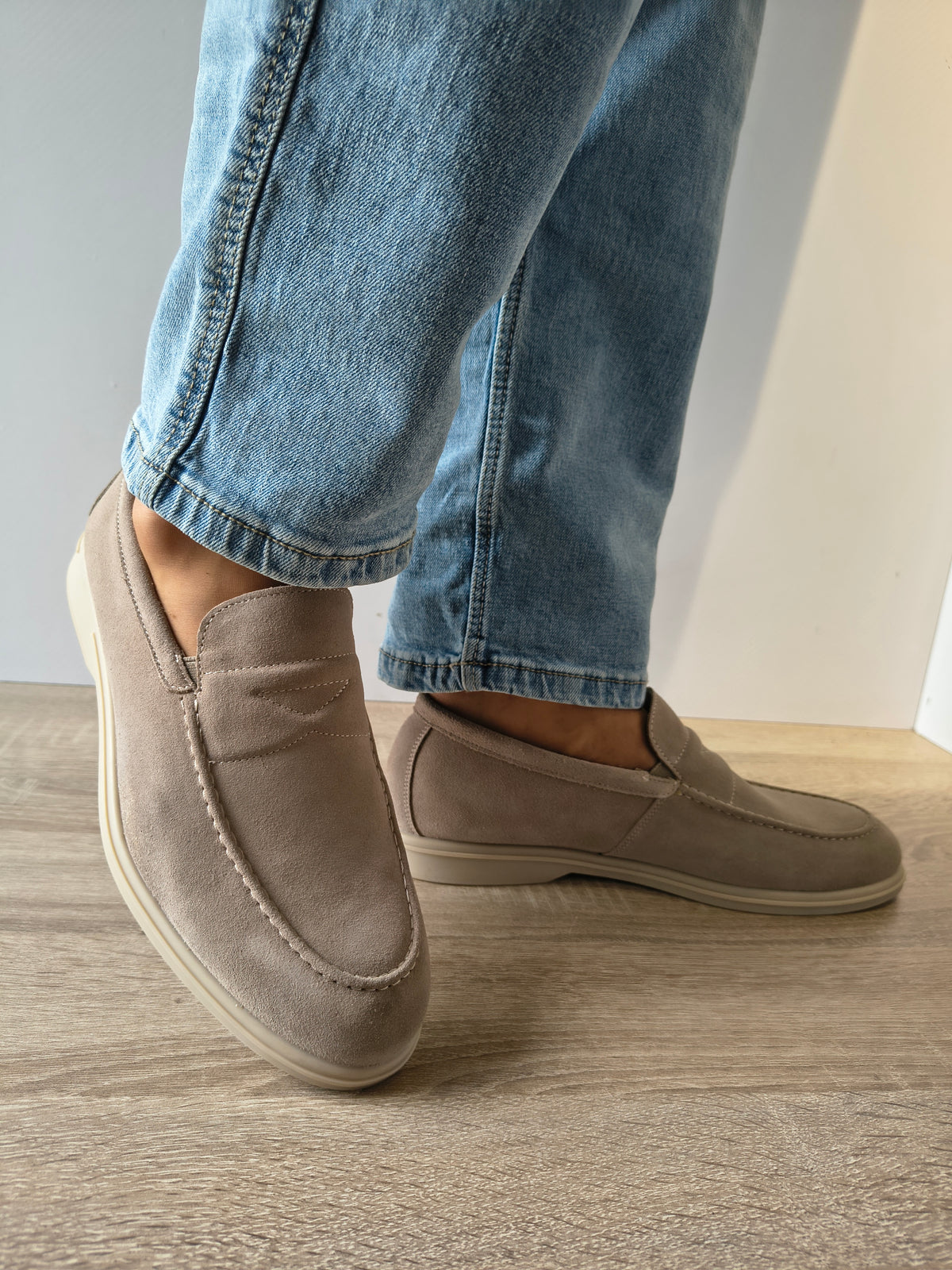 PANTOFI CASUAL BARBATI ELDEMAS 2-2090-307 BEJ VELUR - imagine 3