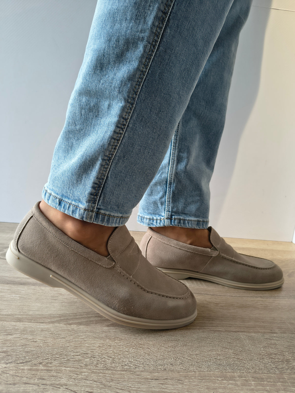 PANTOFI CASUAL BARBATI ELDEMAS 2-2090-307 BEJ VELUR - imagine 2