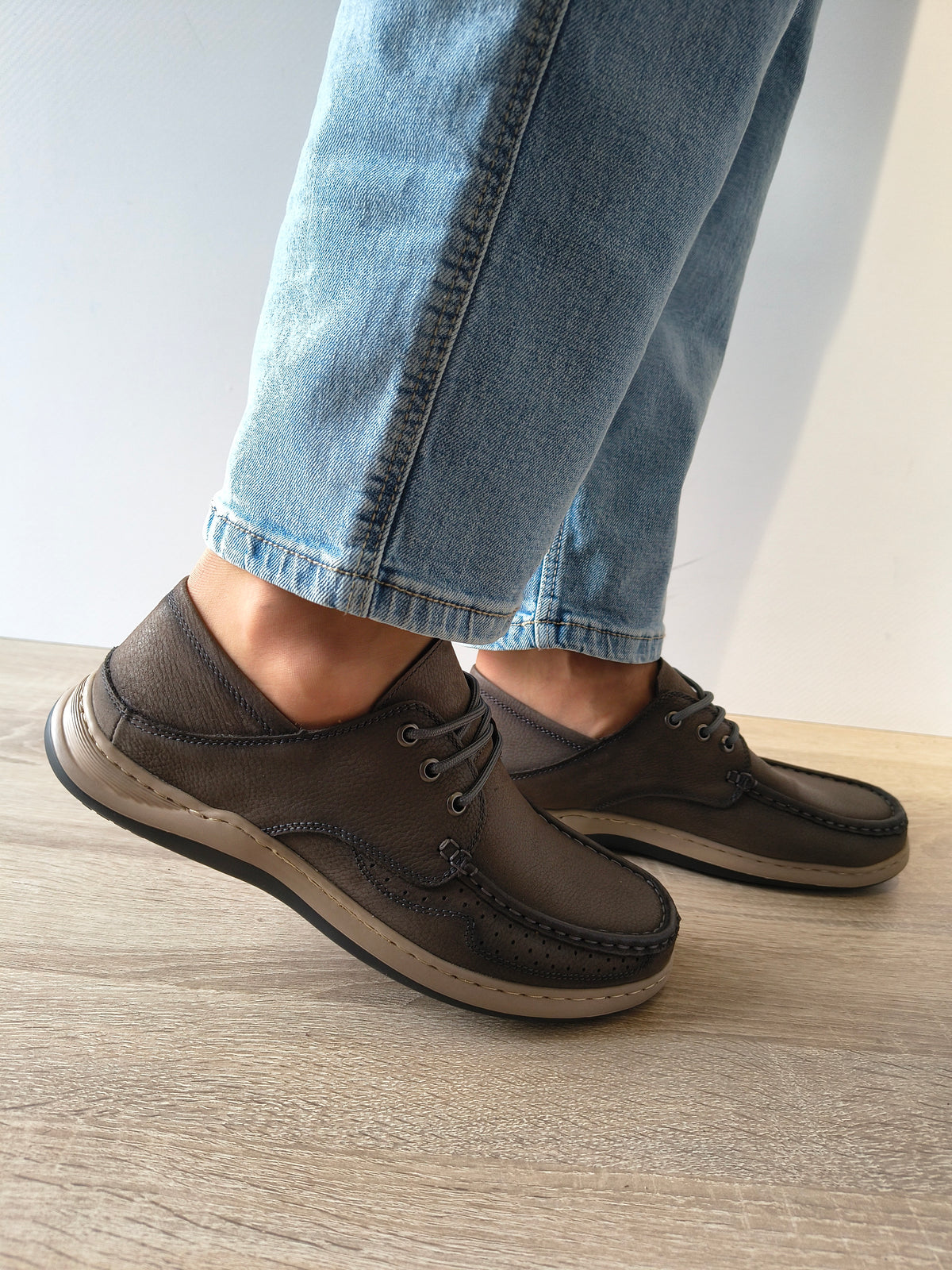 PANTOFI CASUAL BARBATI MELS 85363 GRI - imagine 2