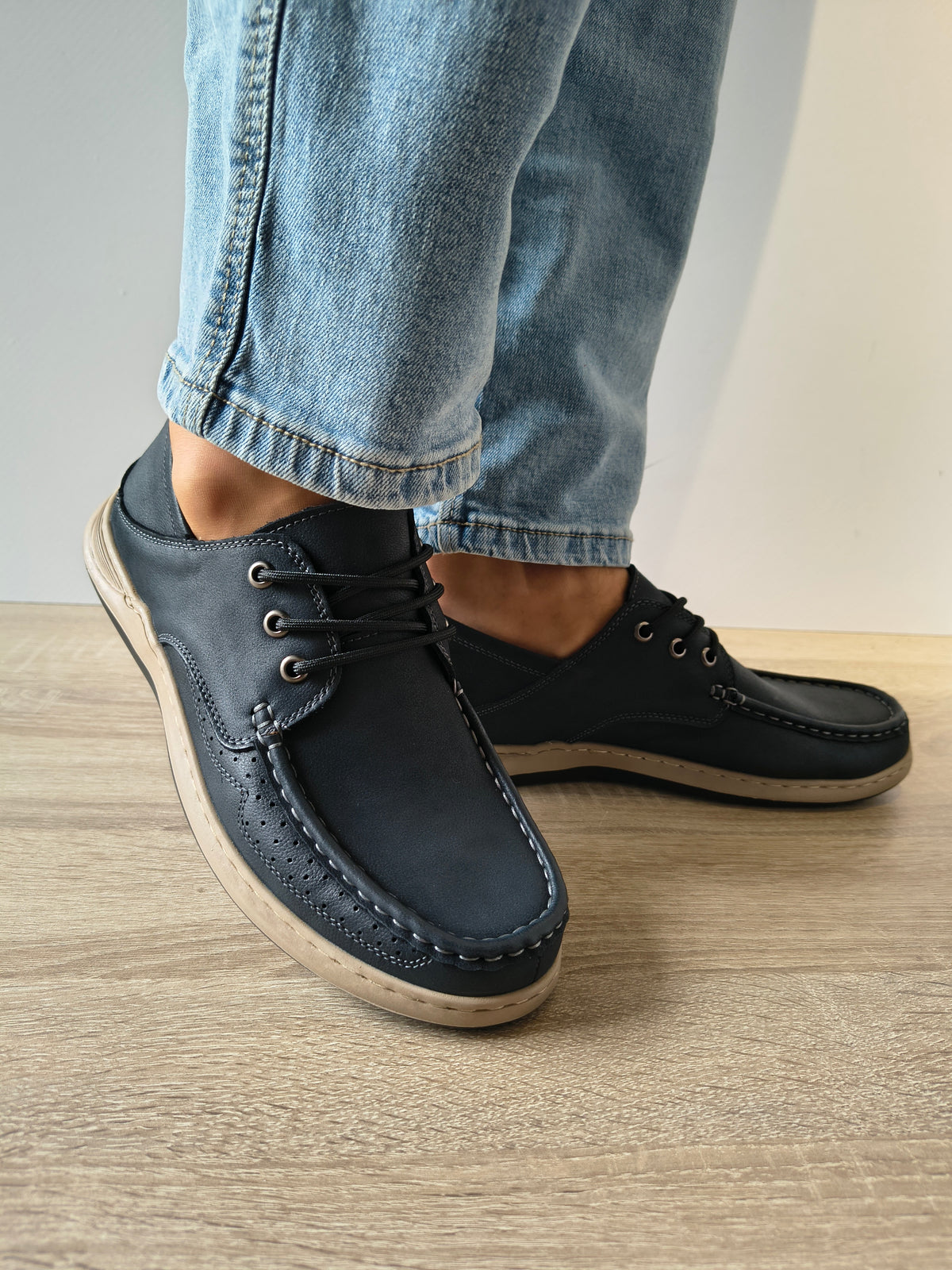 PANTOFI CASUAL BARBATI MELS 85363 NEGRU - imagine 3