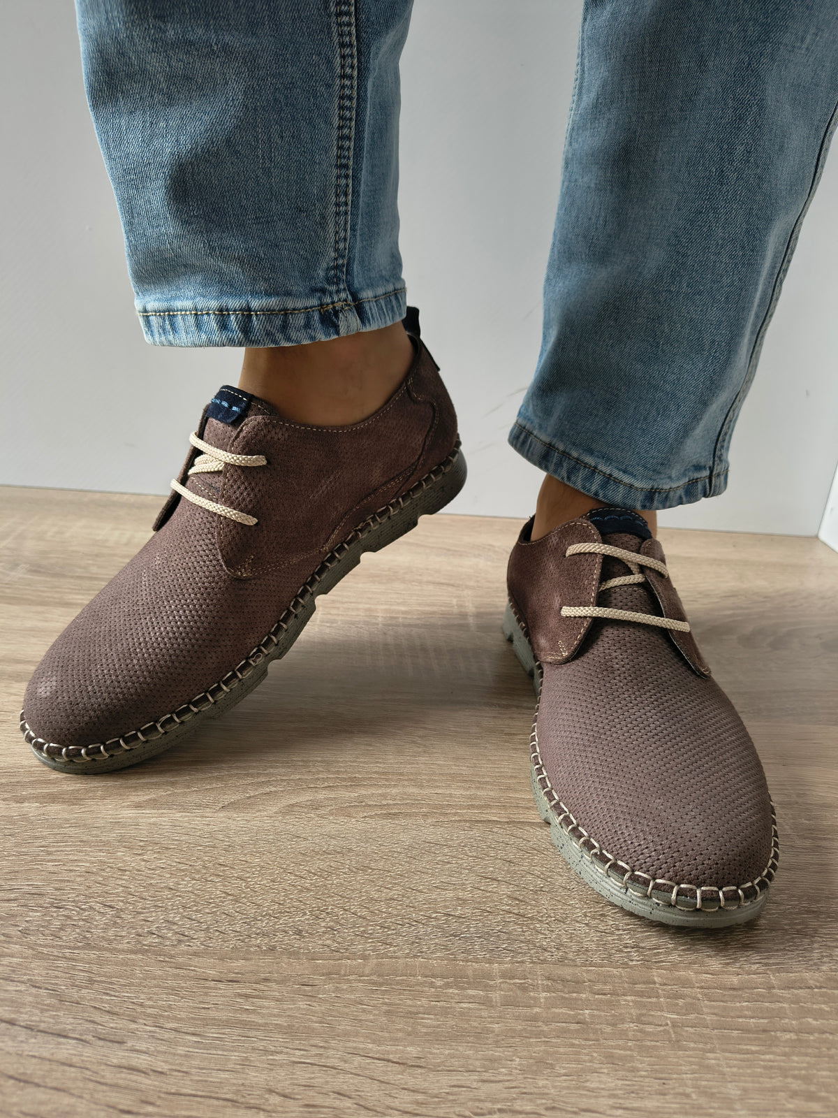 PANTOFI CASUAL BARBATI OTTER OT2818 14-I GREY SUEDE - imagine 5