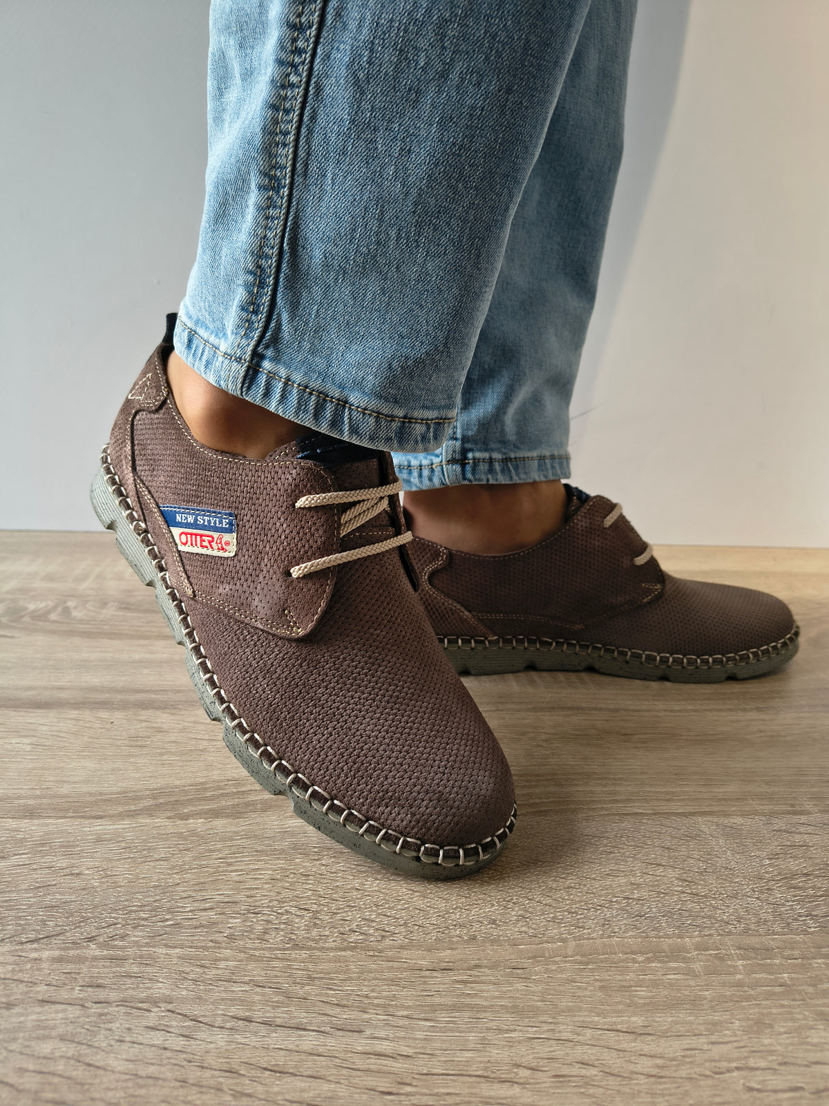 PANTOFI CASUAL BARBATI OTTER OT2818 14-I GREY SUEDE - imagine 3