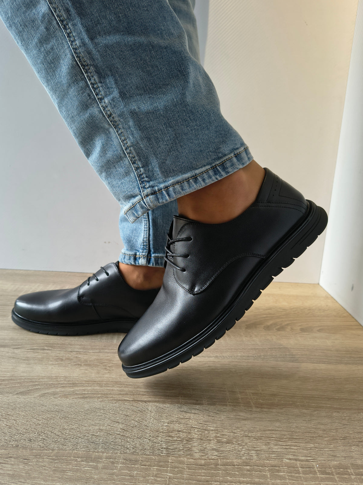 PANTOFI CASUAL BARBATI MELS W27006 NEGRU - imagine 4