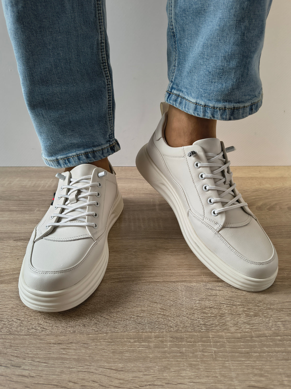 PANTOFI CASUAL BARBATI MELS W27017 ALB - imagine 2