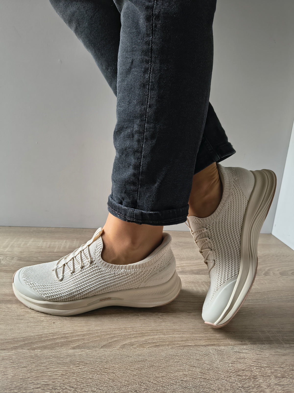 PANTOFI SPORT DAMA SKECHERS 104761 NAT BEJ NATURAL - imagine 5