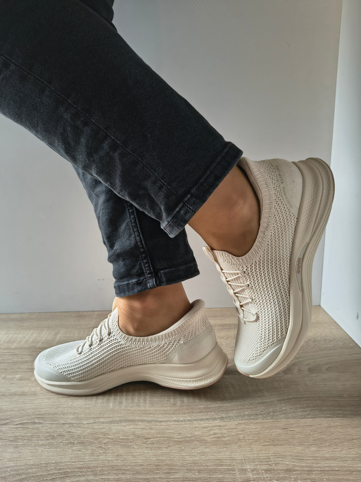 PANTOFI SPORT DAMA SKECHERS 104761 NAT BEJ NATURAL - imagine 2