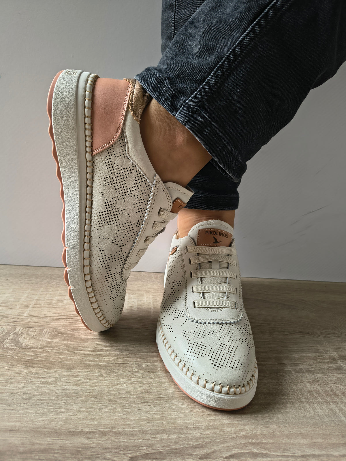 PANTOFI CASUAL DAMA PIKOLINOS W0C-6621C1 ALB - imagine 3