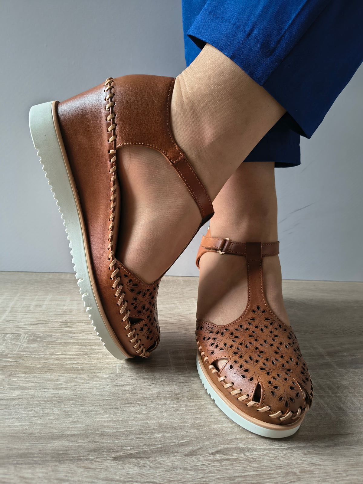 SANDALE CASUAL DAMA PIKOLINOS W3Z-1629 BRANDY - imagine 3