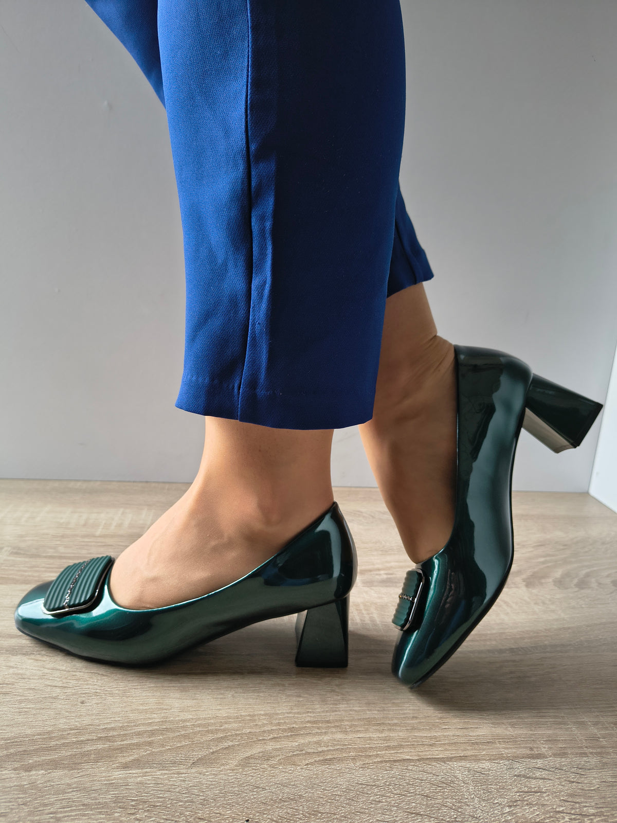 PANTOFI ELEGANTI DAMA FORMAZIONE TP2377-6 VERDE LAC - imagine 5
