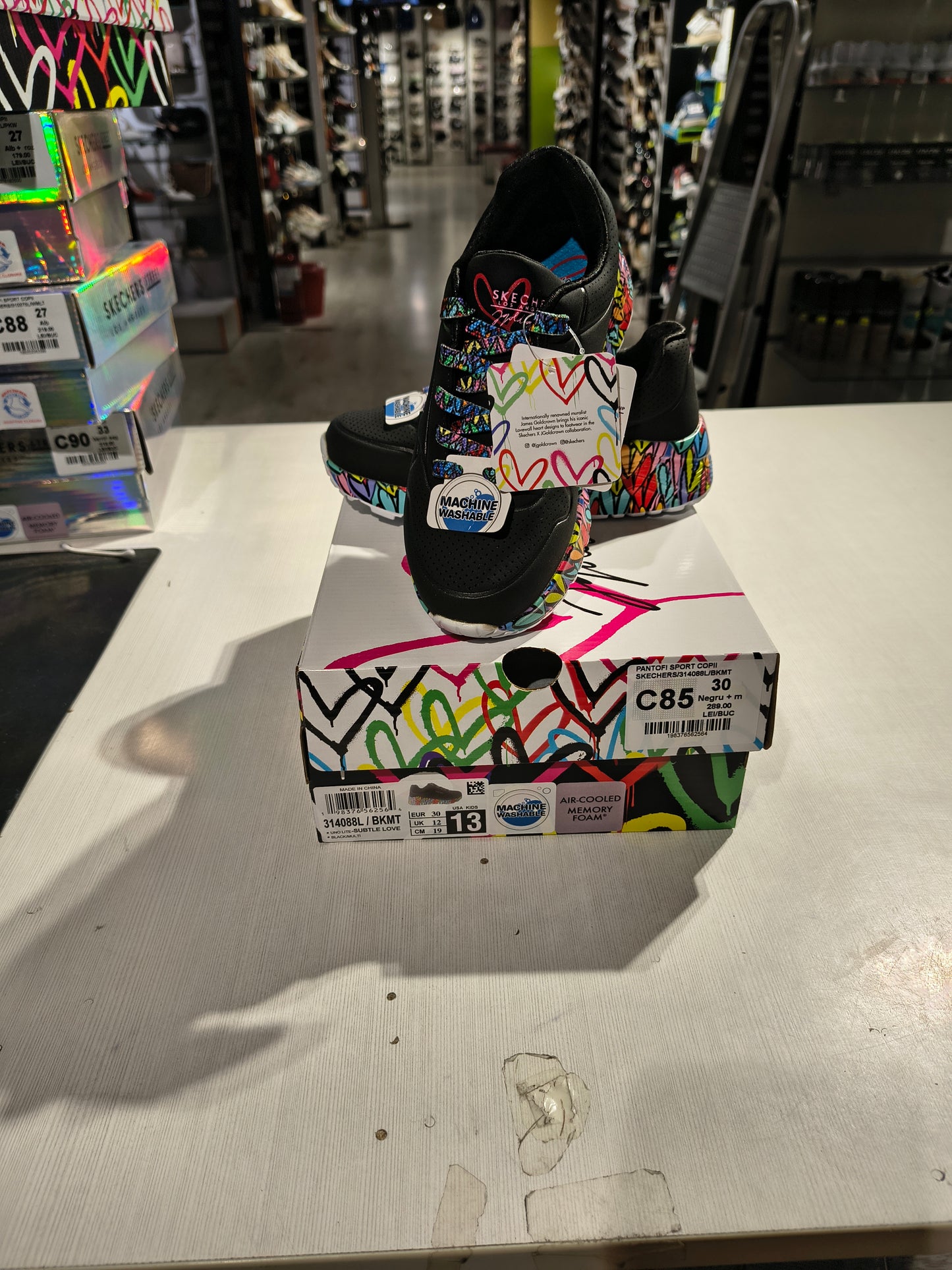 PANTOFI SPORT COPII SKECHERS 314088L BKMT NEGRU + MULTICOLOR