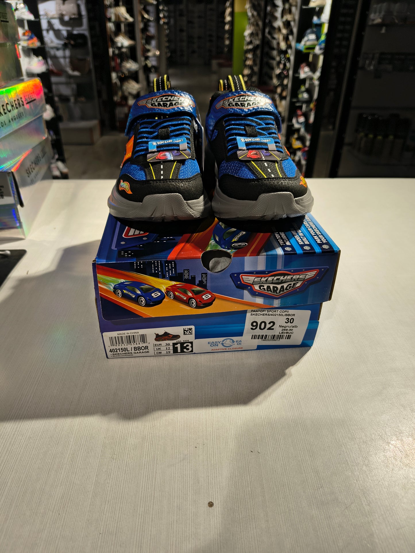 PANTOFI SPORT COPII SKECHERS 402150L BBOR NEGRU/ALBASTRU/ORANGE
