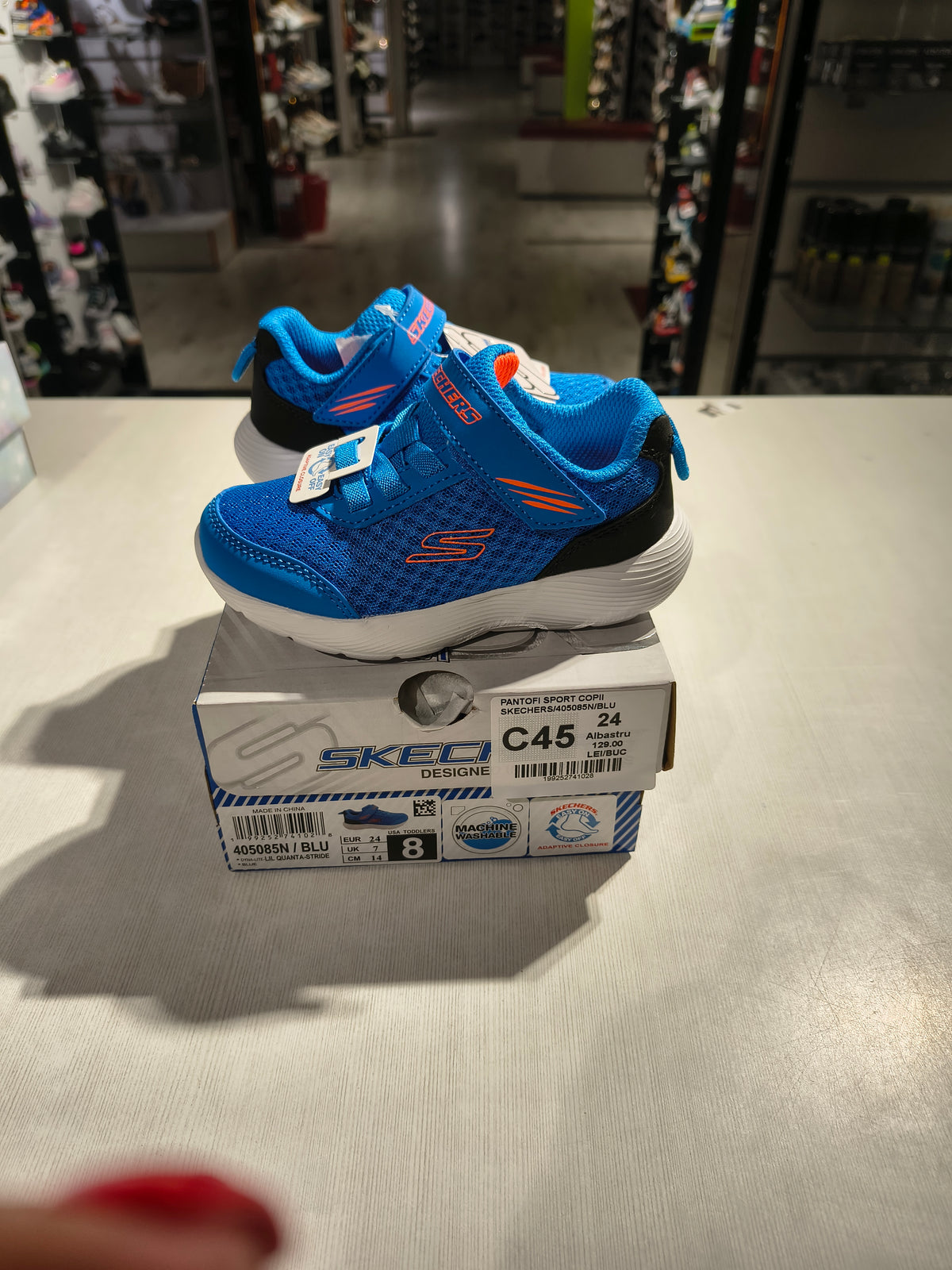 PANTOFI SPORT COPII SKECHERS 405085N BLU ALBASTRU - imagine 2