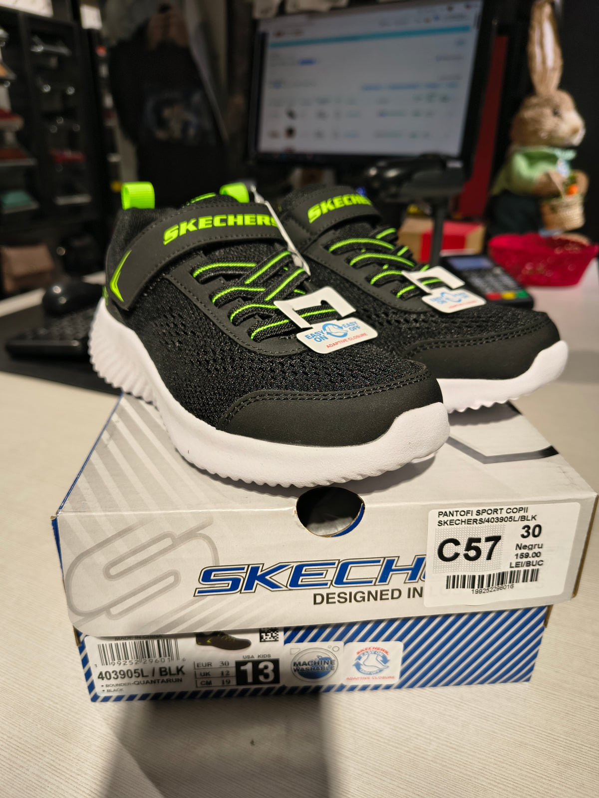 PANTOFI SPORT COPII SKECHERS 403905L BLK NEGRU - imagine 4