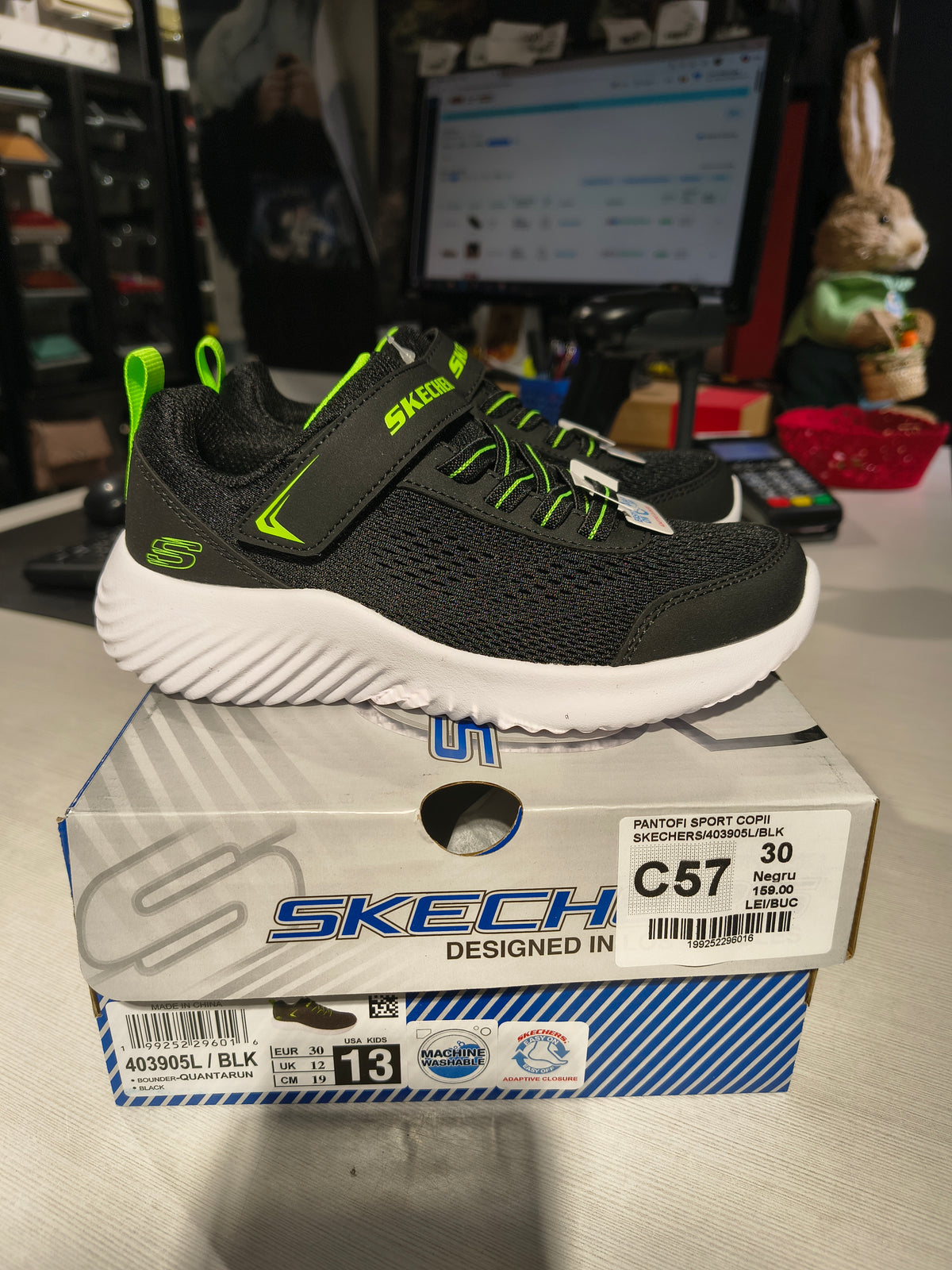 PANTOFI SPORT COPII SKECHERS 403905L BLK NEGRU - imagine 5