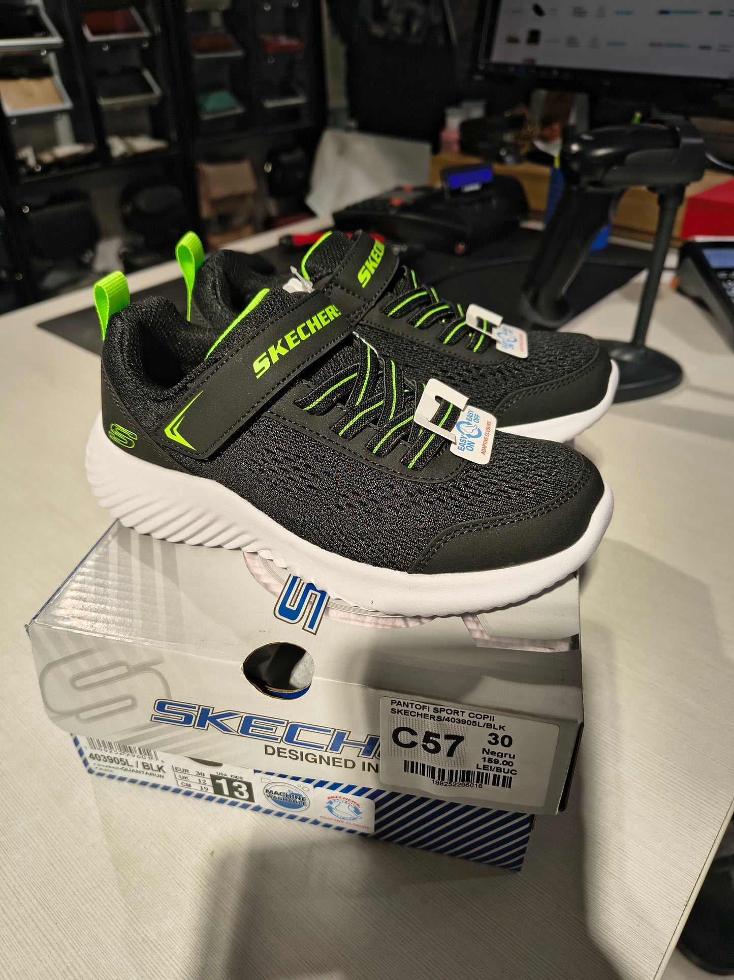 PANTOFI SPORT COPII SKECHERS 403905L BLK NEGRU